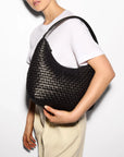 Medium Woven Shoulder Bag Black Hobo & Shoulder MZ Wallace 