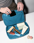 Zip Round Cosmetic Atlantic Blue Cosmetic MZ Wallace 