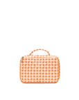 Zip Round Organizer Gingham Sunset Orange Cosmetic MZ Wallace 