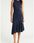 Daija Dress Navy Polka Dots Dresses - Midi Rails 