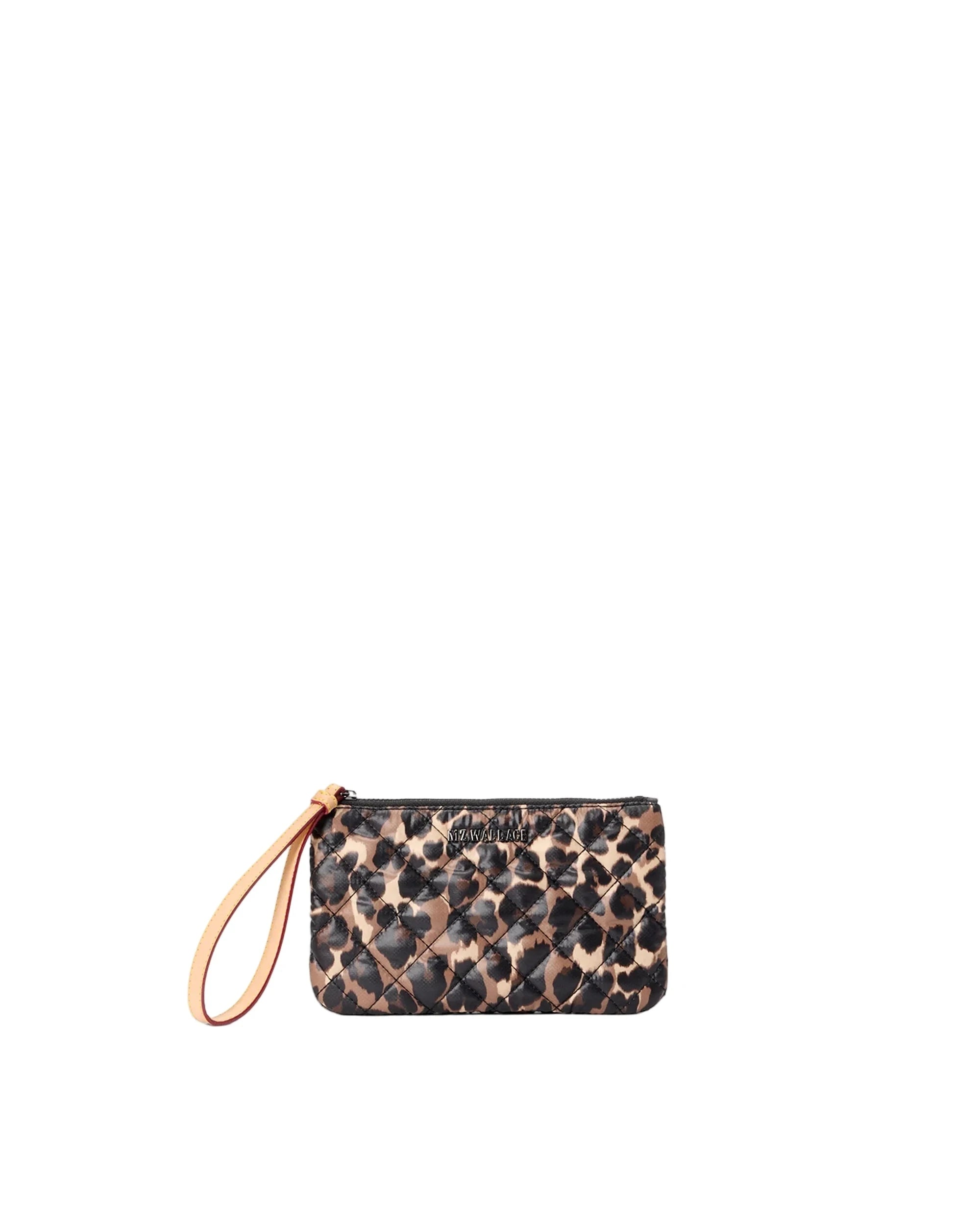 Flat Metro Wristlet Leopard Wallets MZ Wallace 