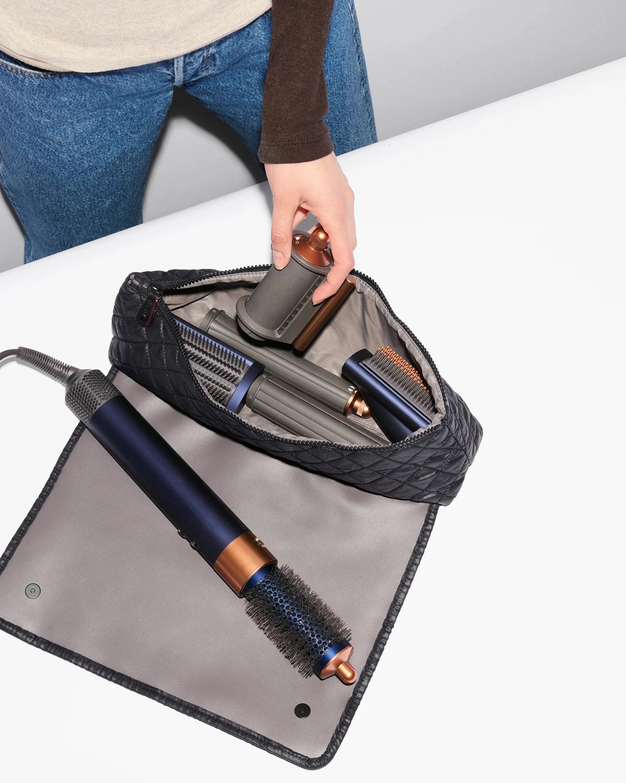 Hair Tool Travel Case Black Cosmetic MZ Wallace 