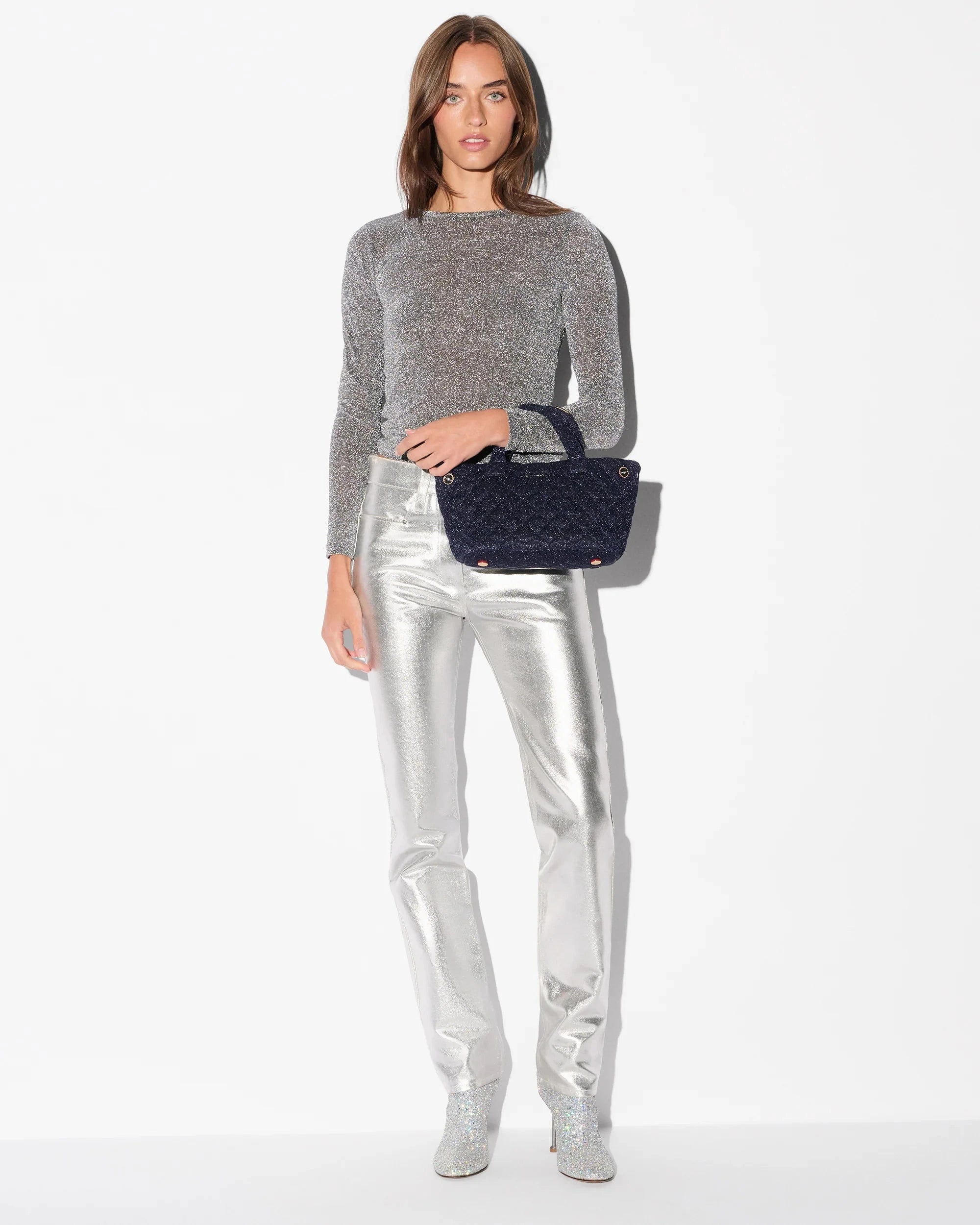 Mini City Tote Midnight Shimmer Tote & Satchel MZ Wallace 