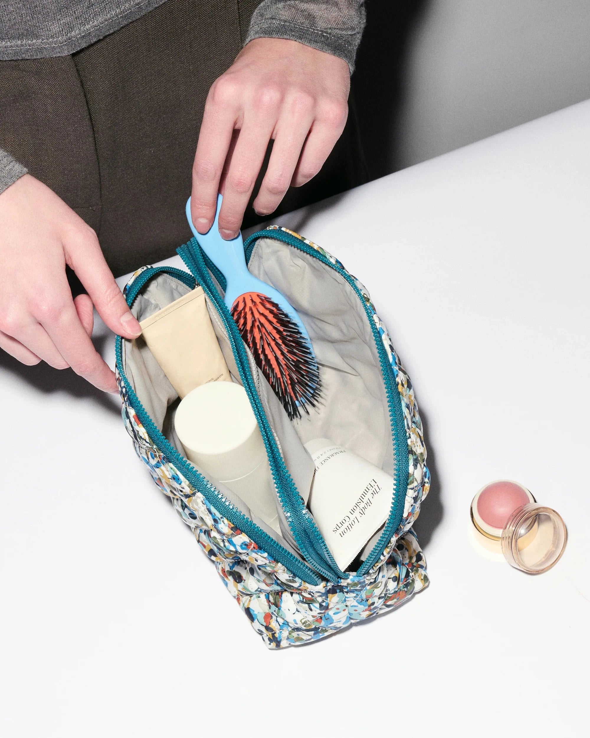 Medium Double Zip Cosmetic Club Paint Cosmetic MZ Wallace 