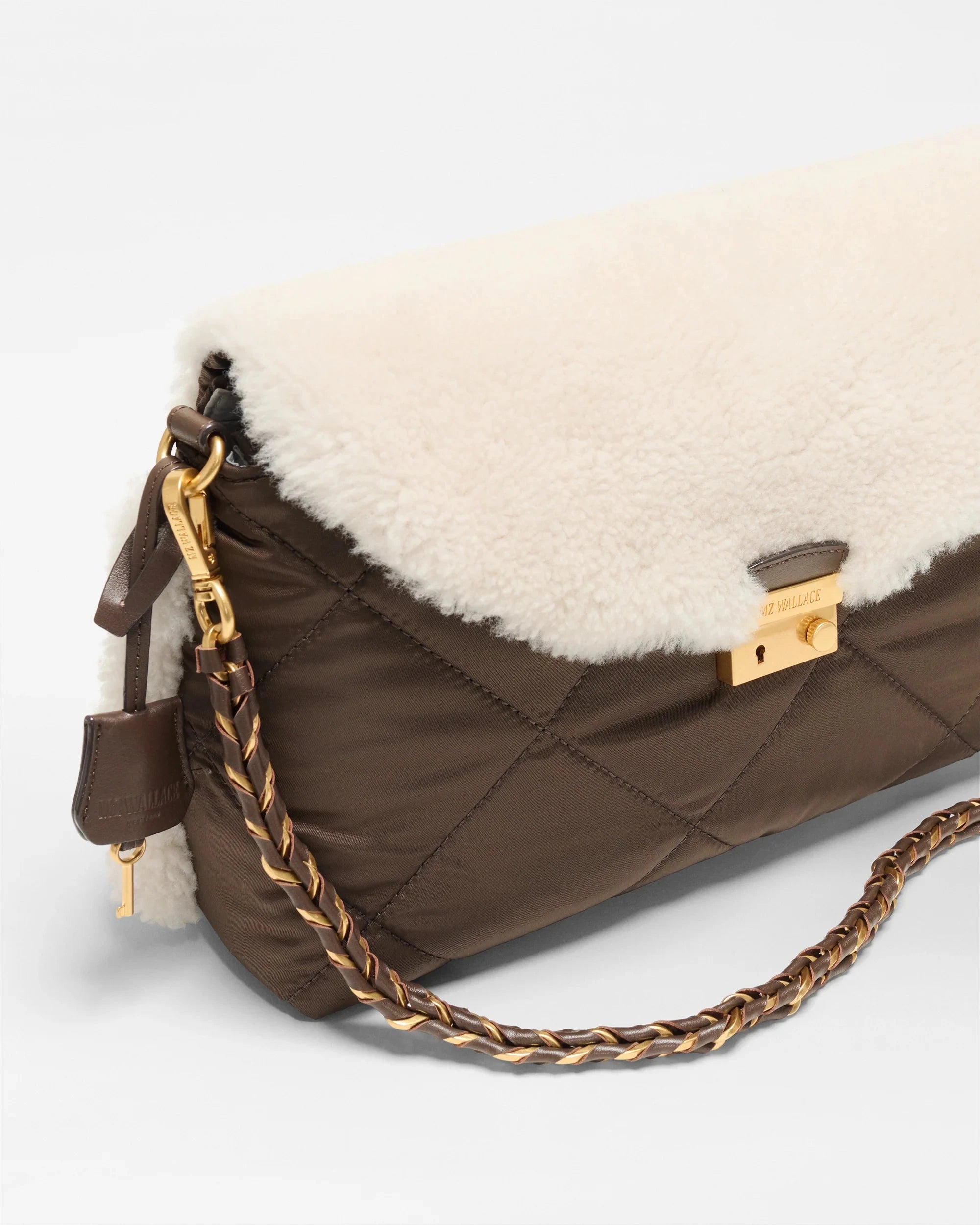 Crosby Lock Shoulder Shearling/Walnut Hobo & Shoulder MZ Wallace 