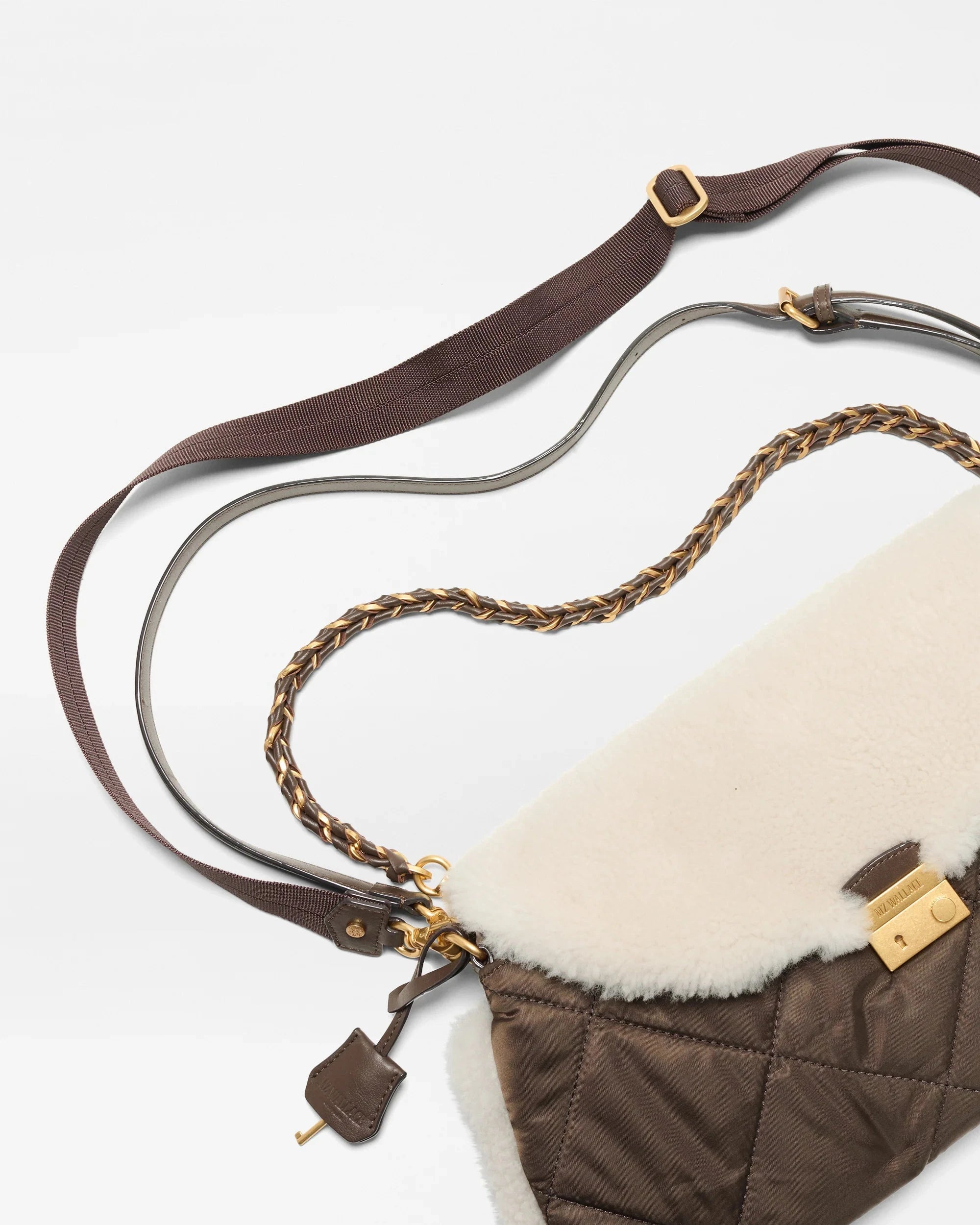 Crosby Lock Shoulder Shearling/Walnut Hobo & Shoulder MZ Wallace 