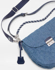 Crosby Lock Saddle True Blue Denim Crossbody MZ Wallace 