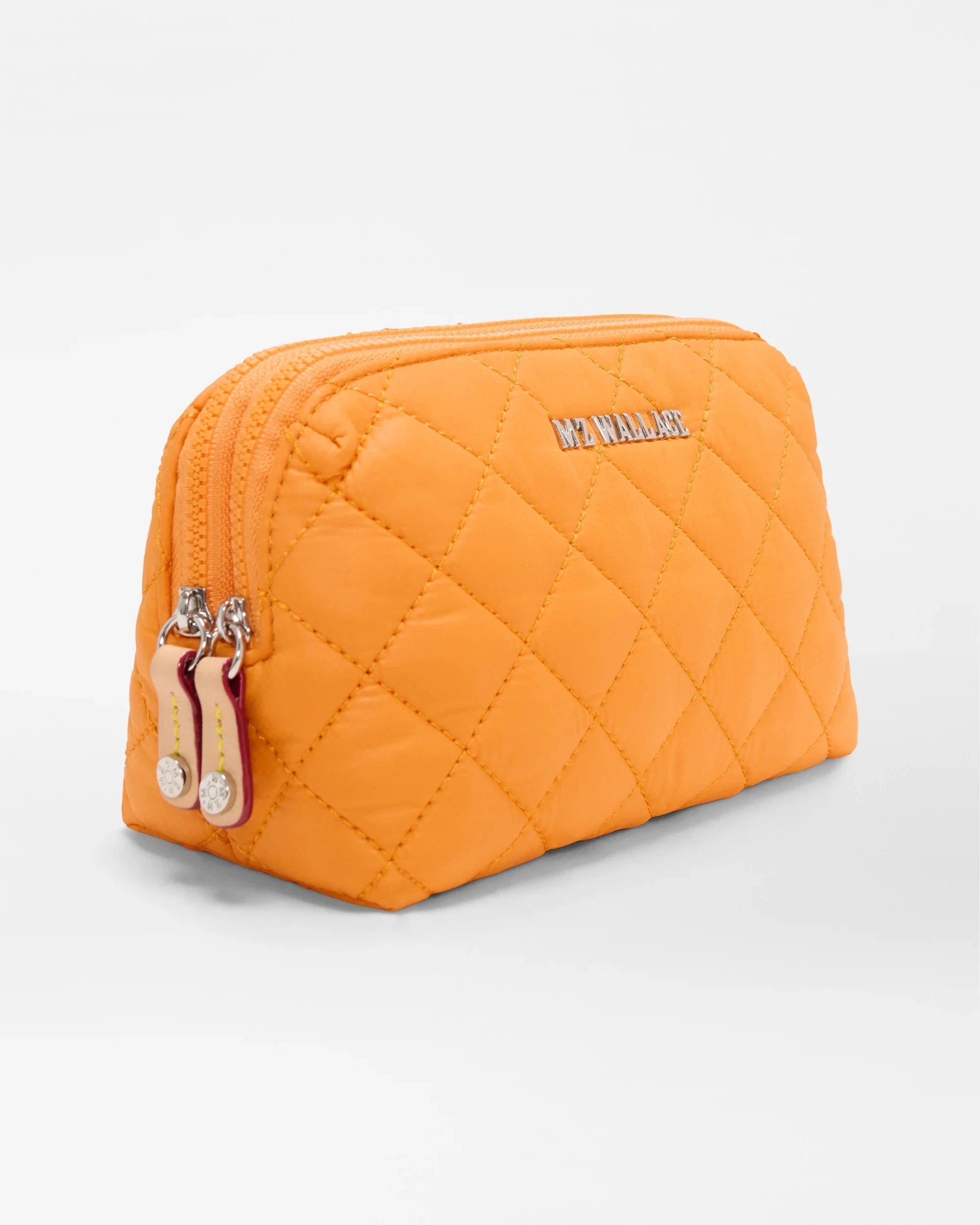 Small Double Zip Cosmetic Sunset Orange Cosmetic MZ Wallace 