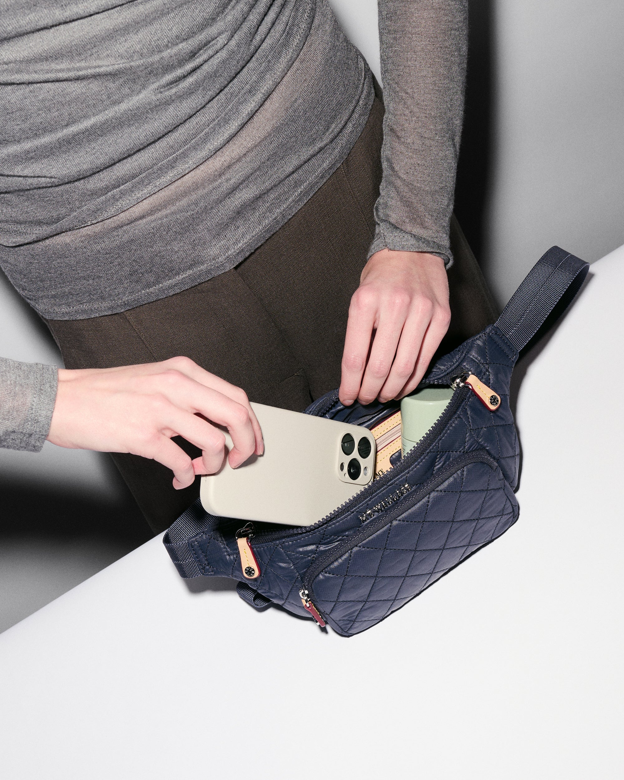 Small Metro Sling Navy Crossbody MZ Wallace 