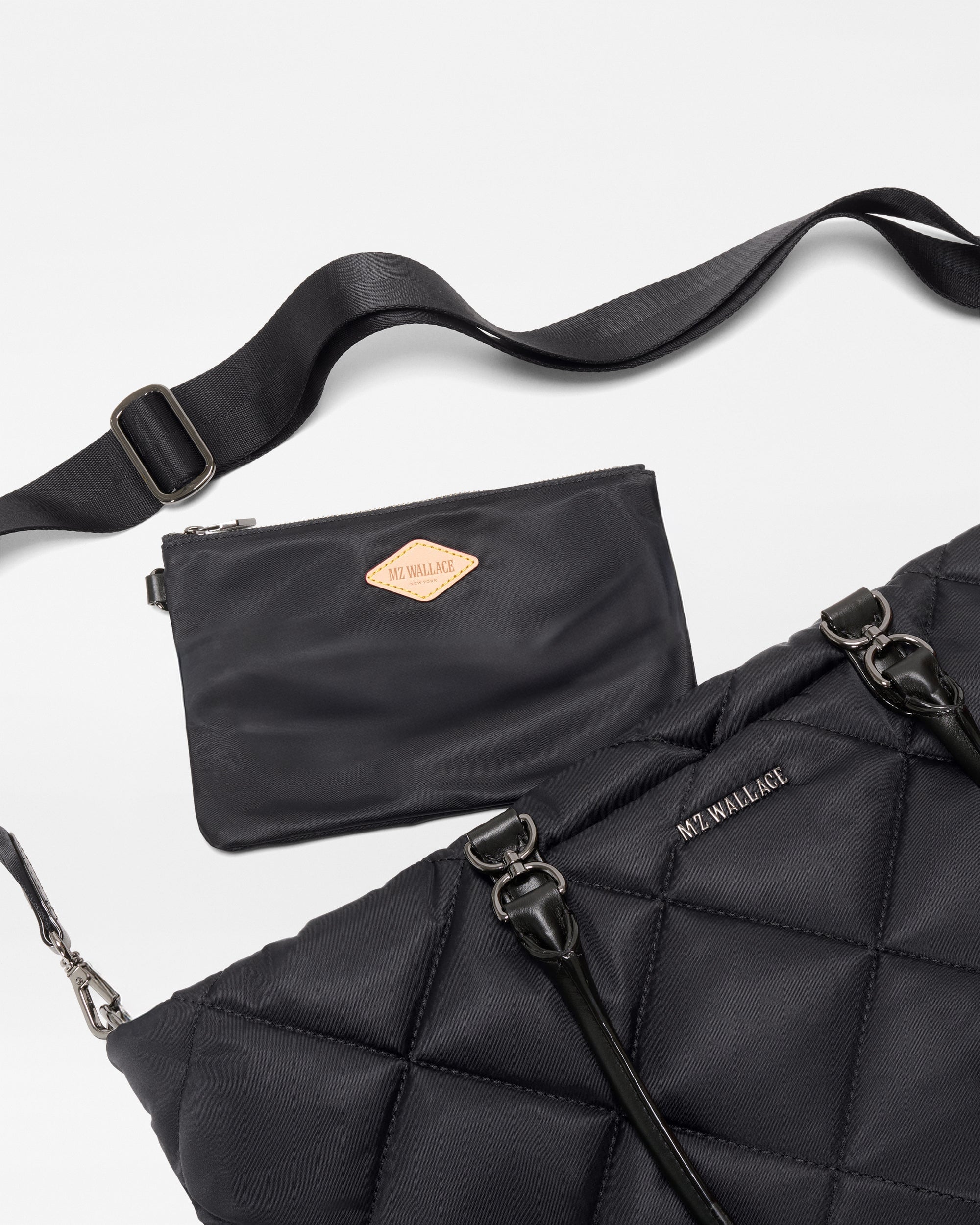 Medium Madison E-W Tote Black Hobo & Shoulder MZ Wallace 