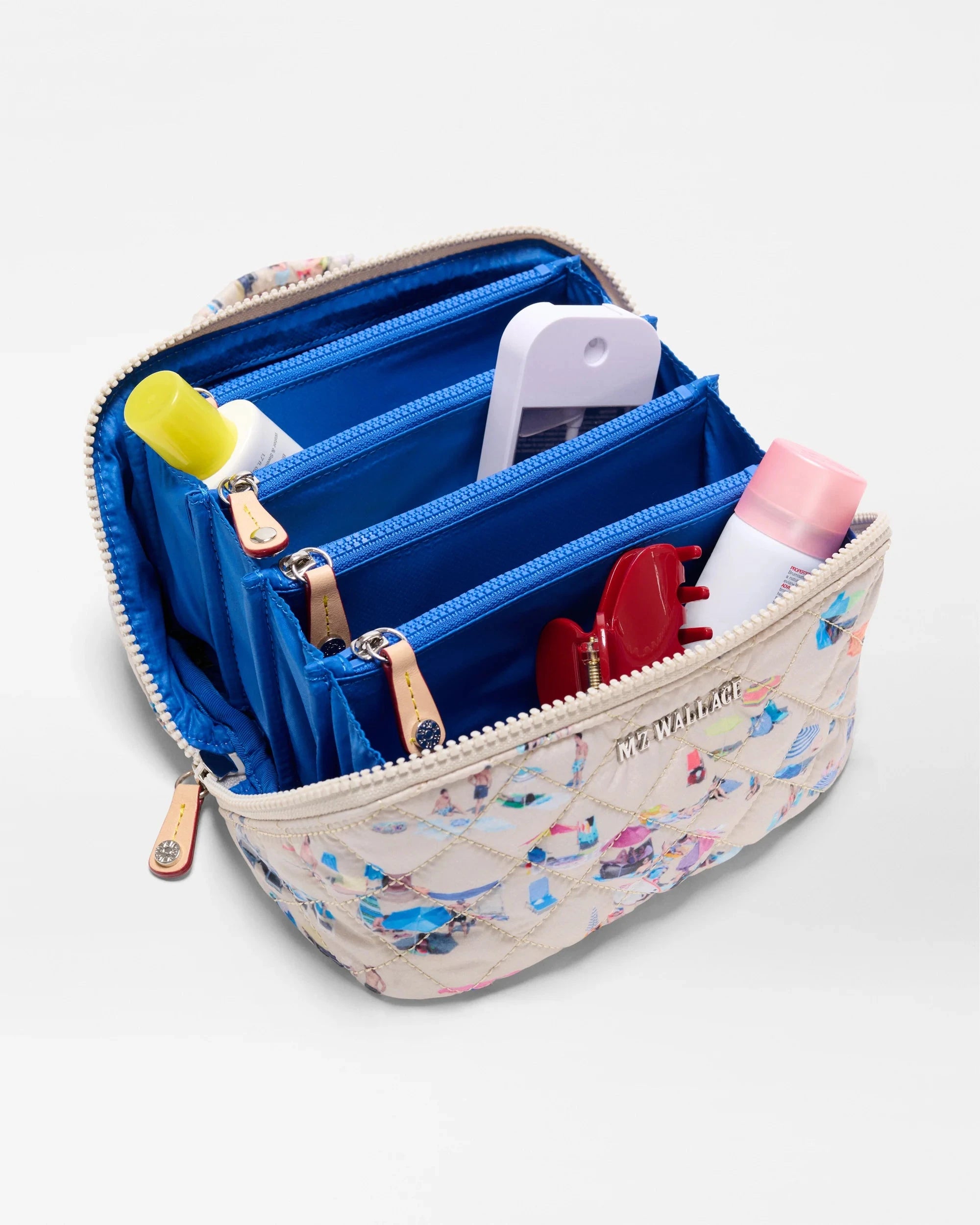 Metro Accordion Organizer Dede Beach Print Cosmetic MZ Wallace 