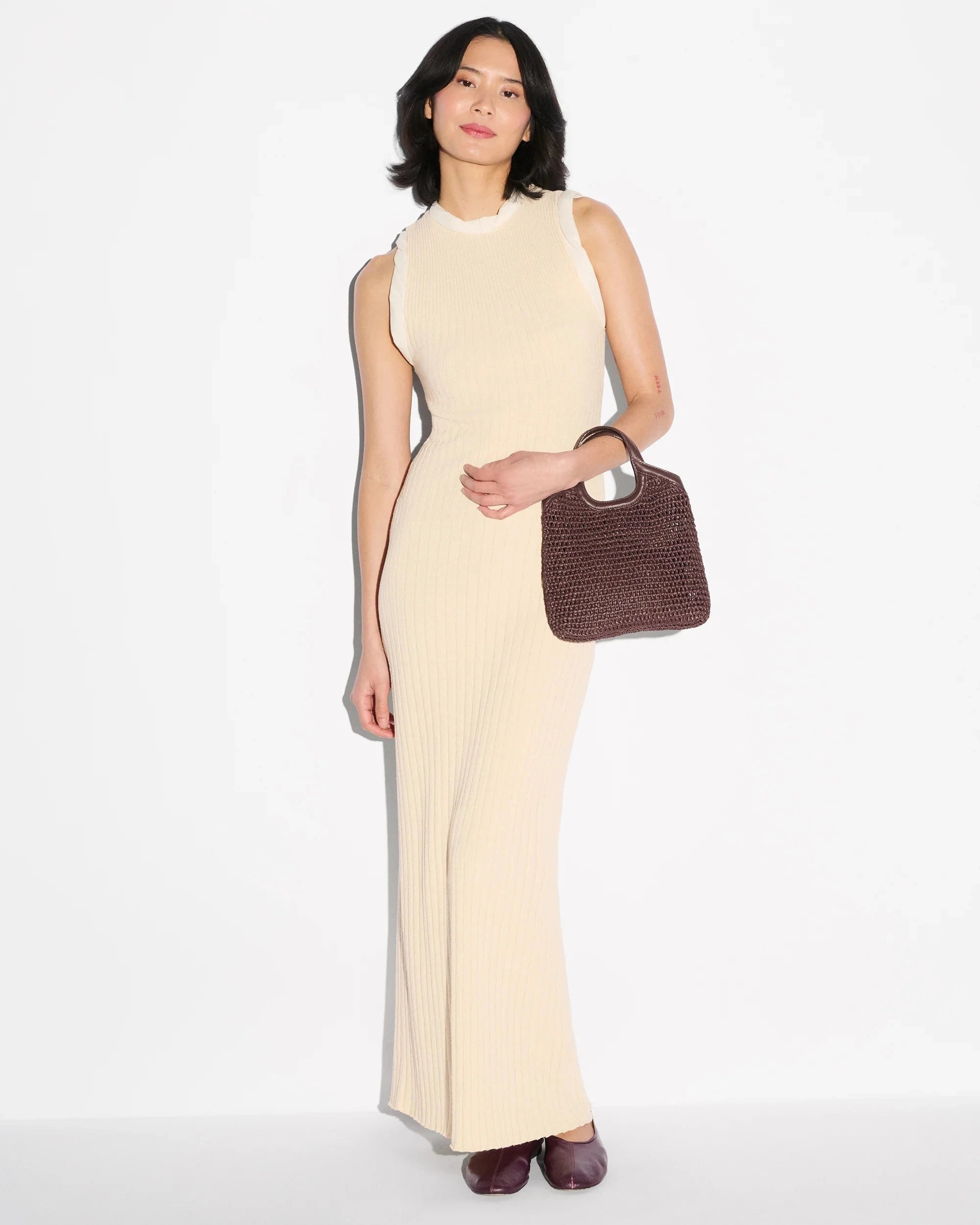 Crochet Mini Georgica Tote Brown Crochet Tote & Satchel MZ Wallace 