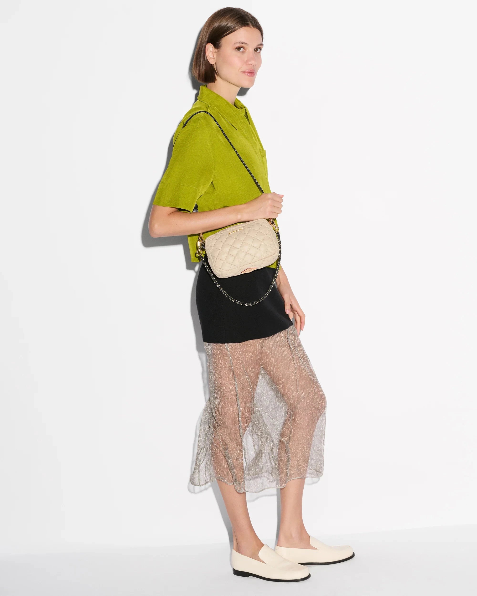 Mini Crosby Buff/Black Crossbody MZ Wallace 