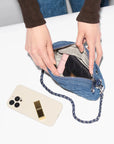Mini Crosby True Blue Denim Crossbody MZ Wallace 