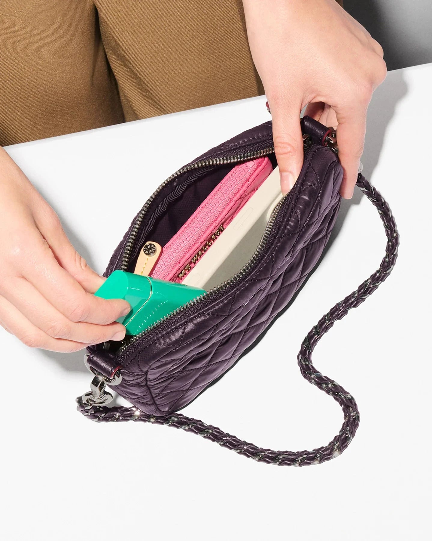 Mini Crosby Raisin Crossbody MZ Wallace 
