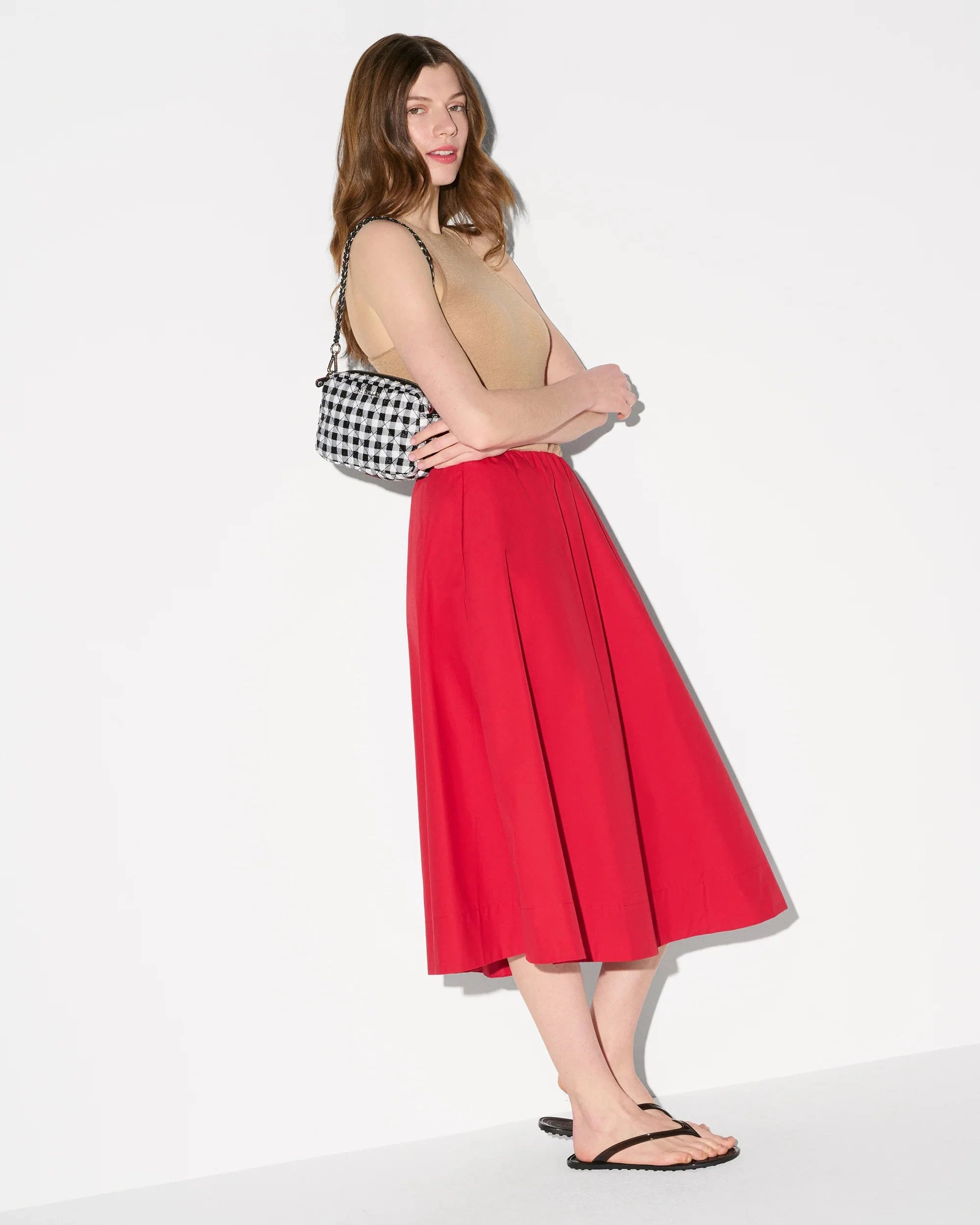 Mini Crosby Black/White Gingham Crossbody MZ Wallace 