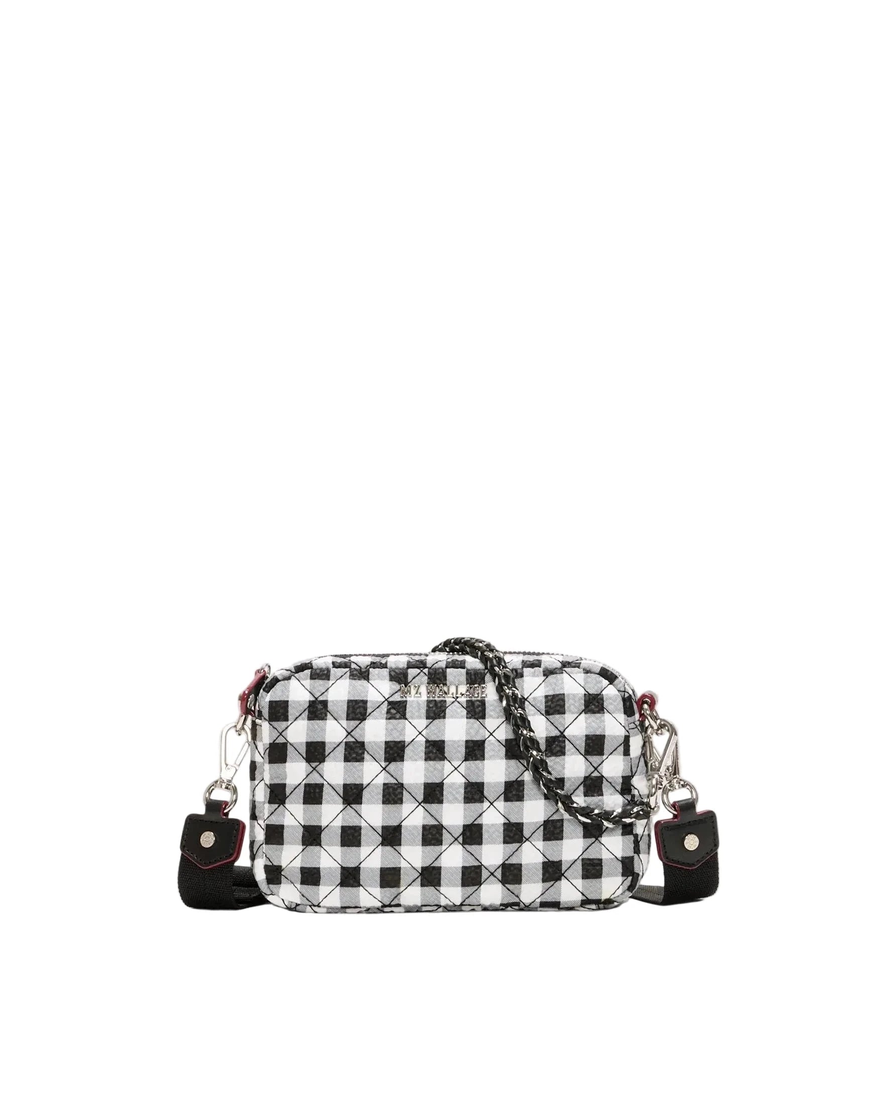 Mini Crosby Black/White Gingham Crossbody MZ Wallace 