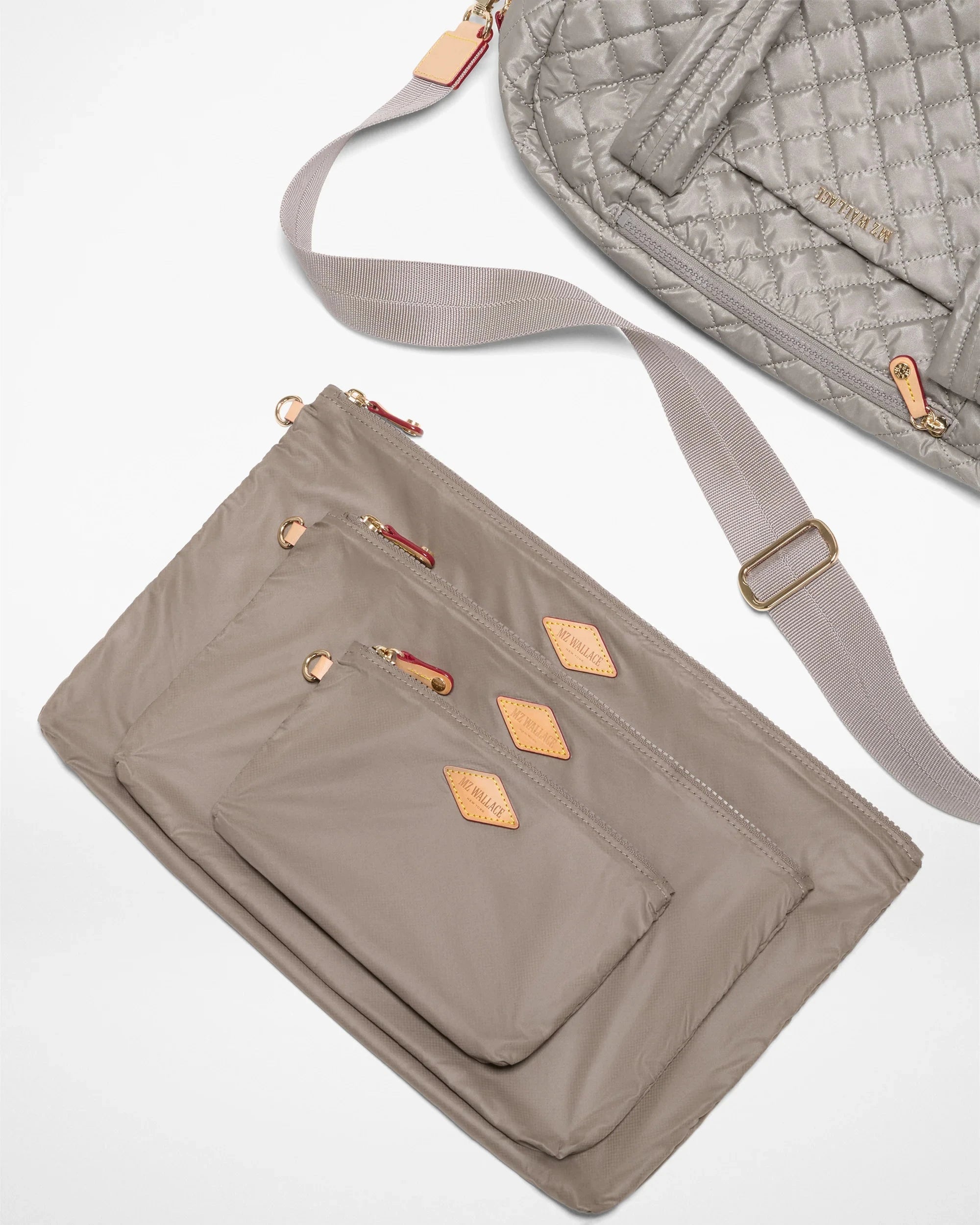 Jimmy Deluxe Sable Pearl Metallic Tote & Satchel MZ Wallace 