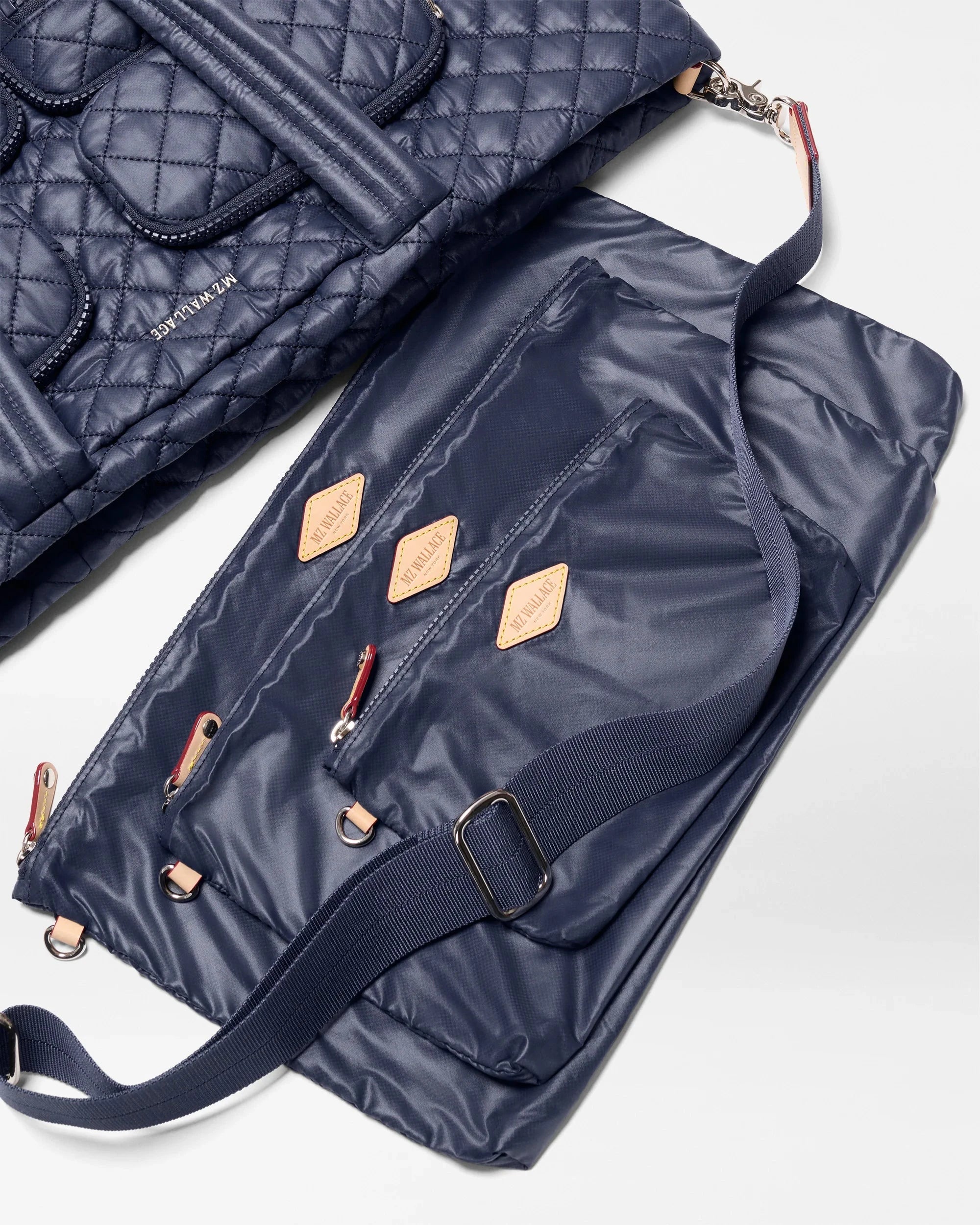 Large Metro Travel Tote Navy Tote & Satchel MZ Wallace 