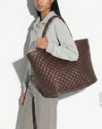 Large Metro Tote Deluxe Walnut Tote & Satchel MZ Wallace 