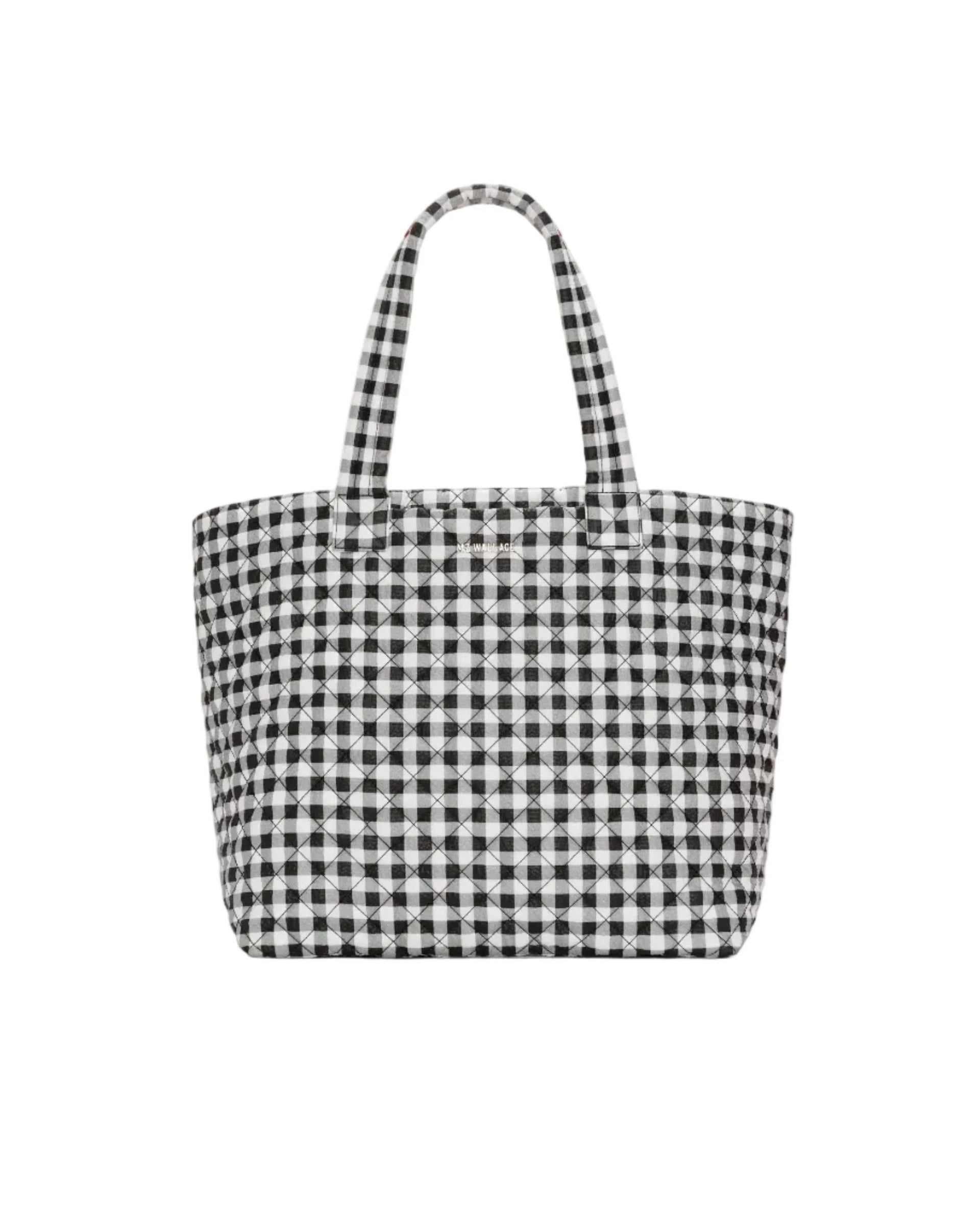 Large Metro Tote Deluxe Black/White Gingham – Peter Kate