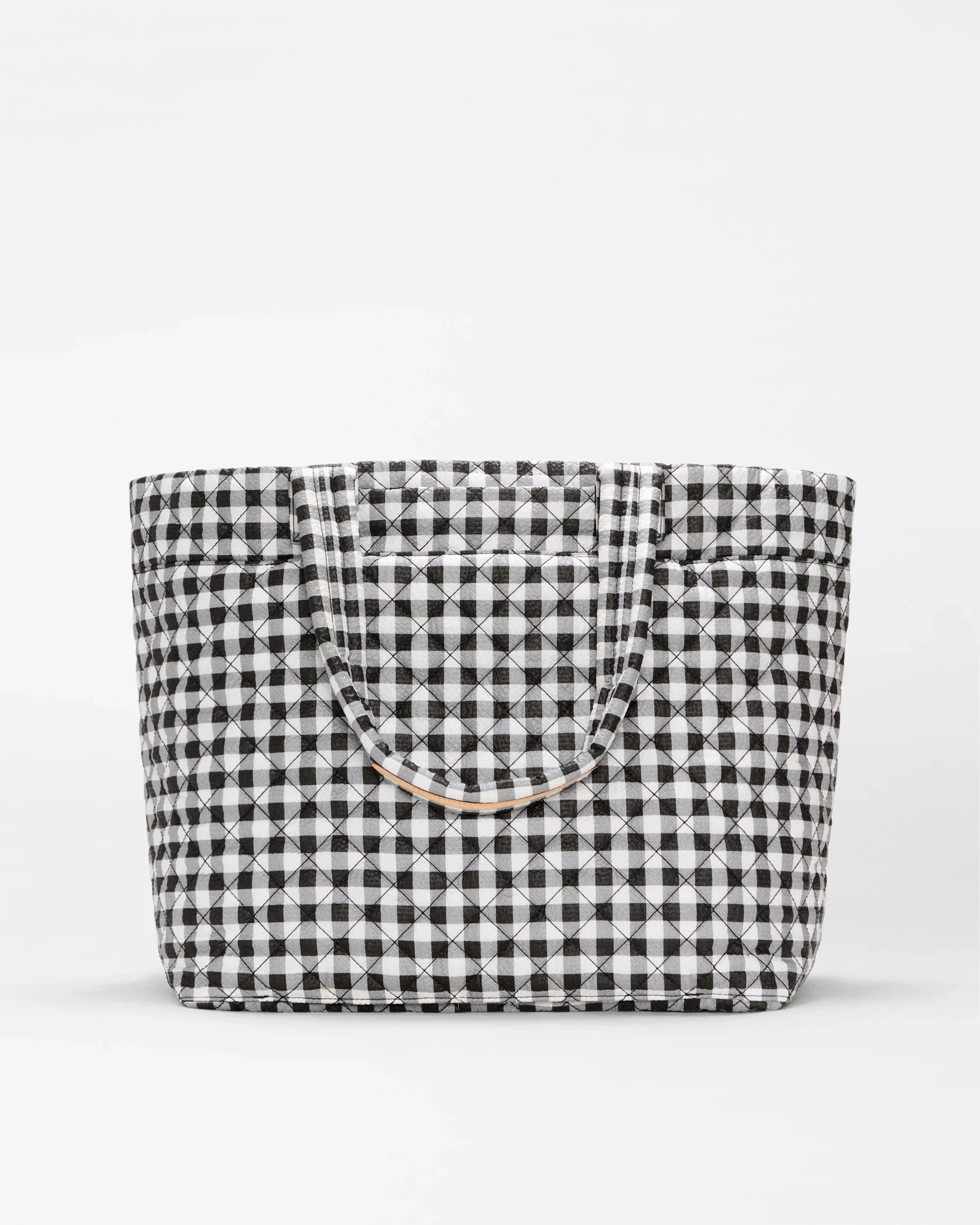 Large Metro Tote Deluxe Black/White Gingham Tote & Satchel MZ Wallace 