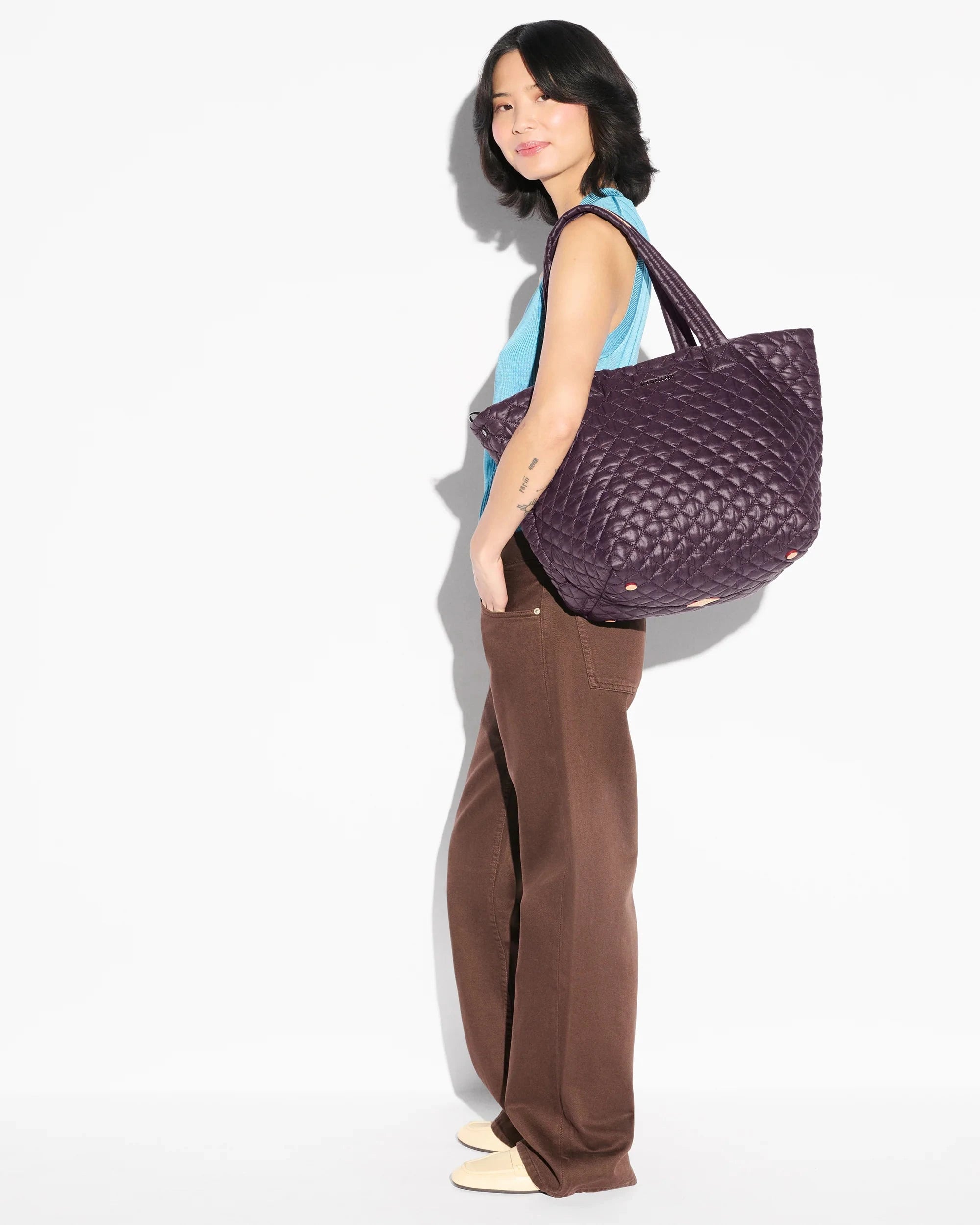 Medium Metro Tote Deluxe Raisin Tote & Satchel MZ Wallace 
