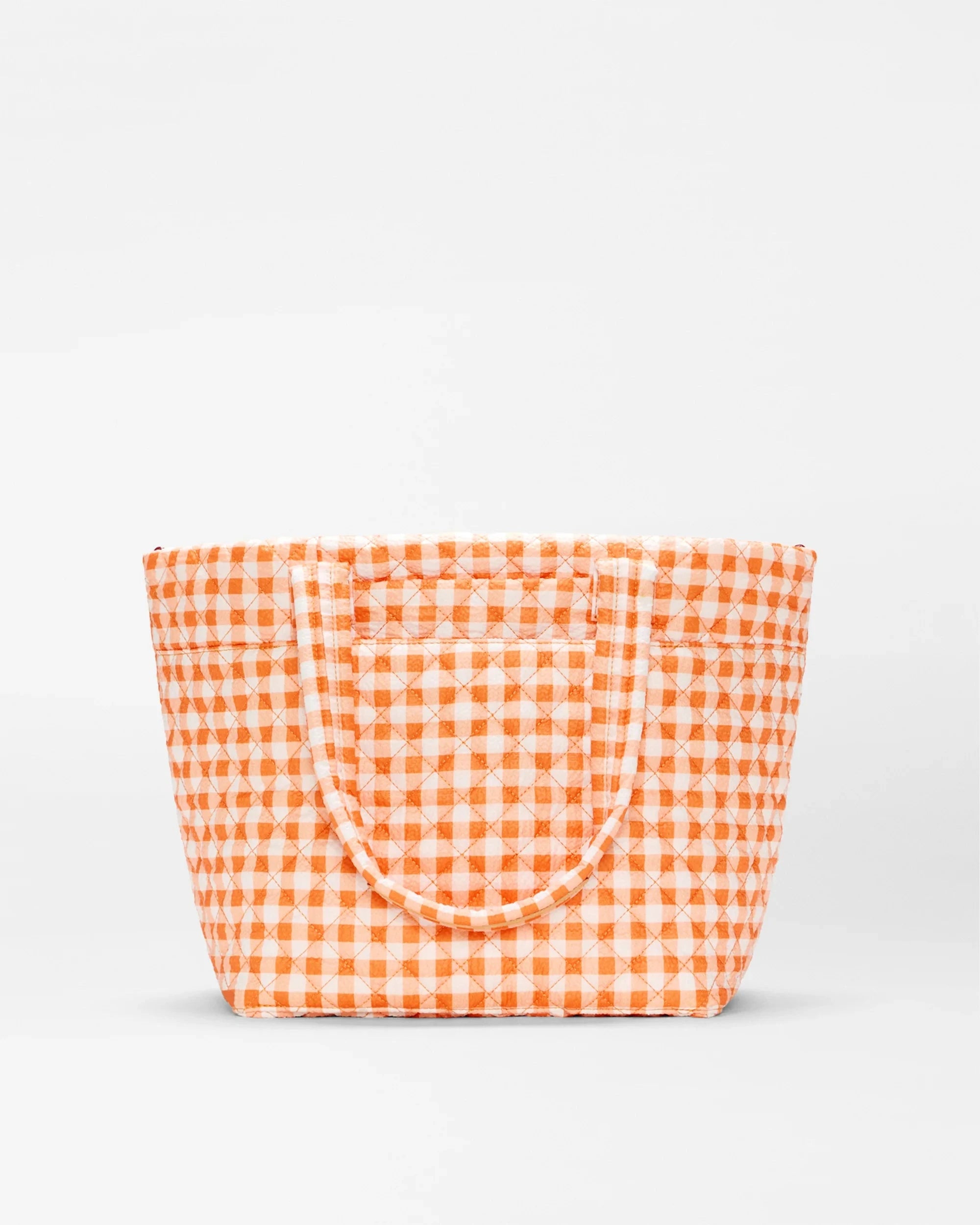 Medium Metro Tote Deluxe Sunset Orange Gingham Tote & Satchel MZ Wallace 