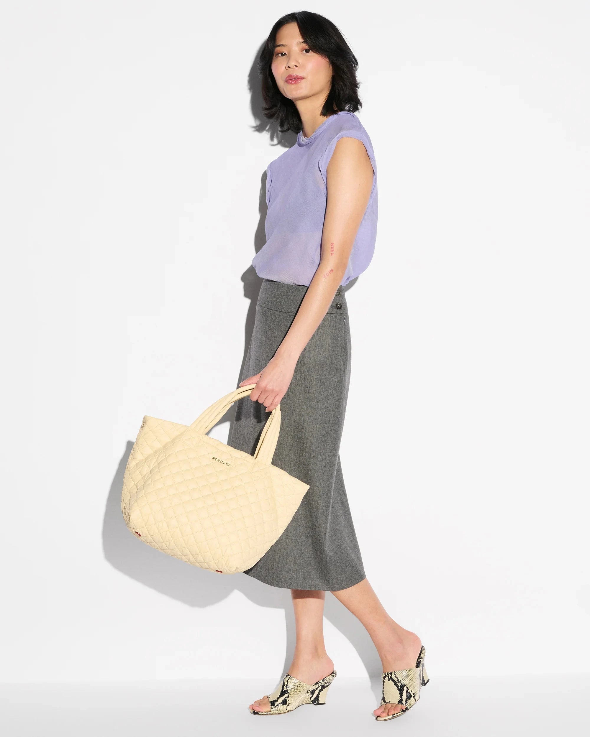 Small Metro Tote Deluxe Chamomile Tote & Satchel MZ Wallace 