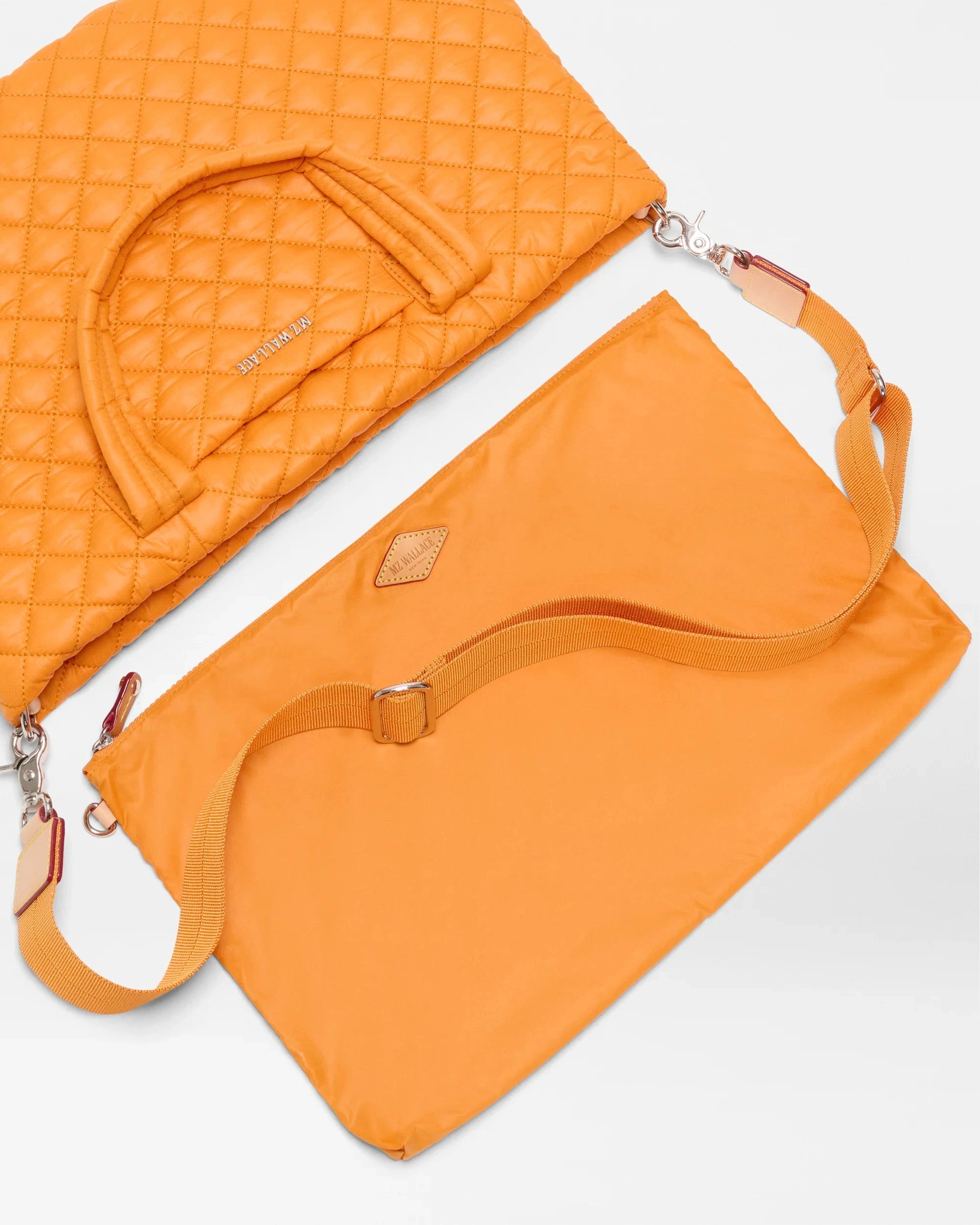 Small Metro Tote Deluxe Sunset Orange Tote & Satchel MZ Wallace 