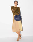 Small Sutton Deluxe Navy Tote & Satchel MZ Wallace 