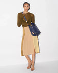 Small Sutton Deluxe Navy Tote & Satchel MZ Wallace 