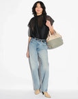 Small Sutton Deluxe Agave Green/Buff Tote & Satchel MZ Wallace 