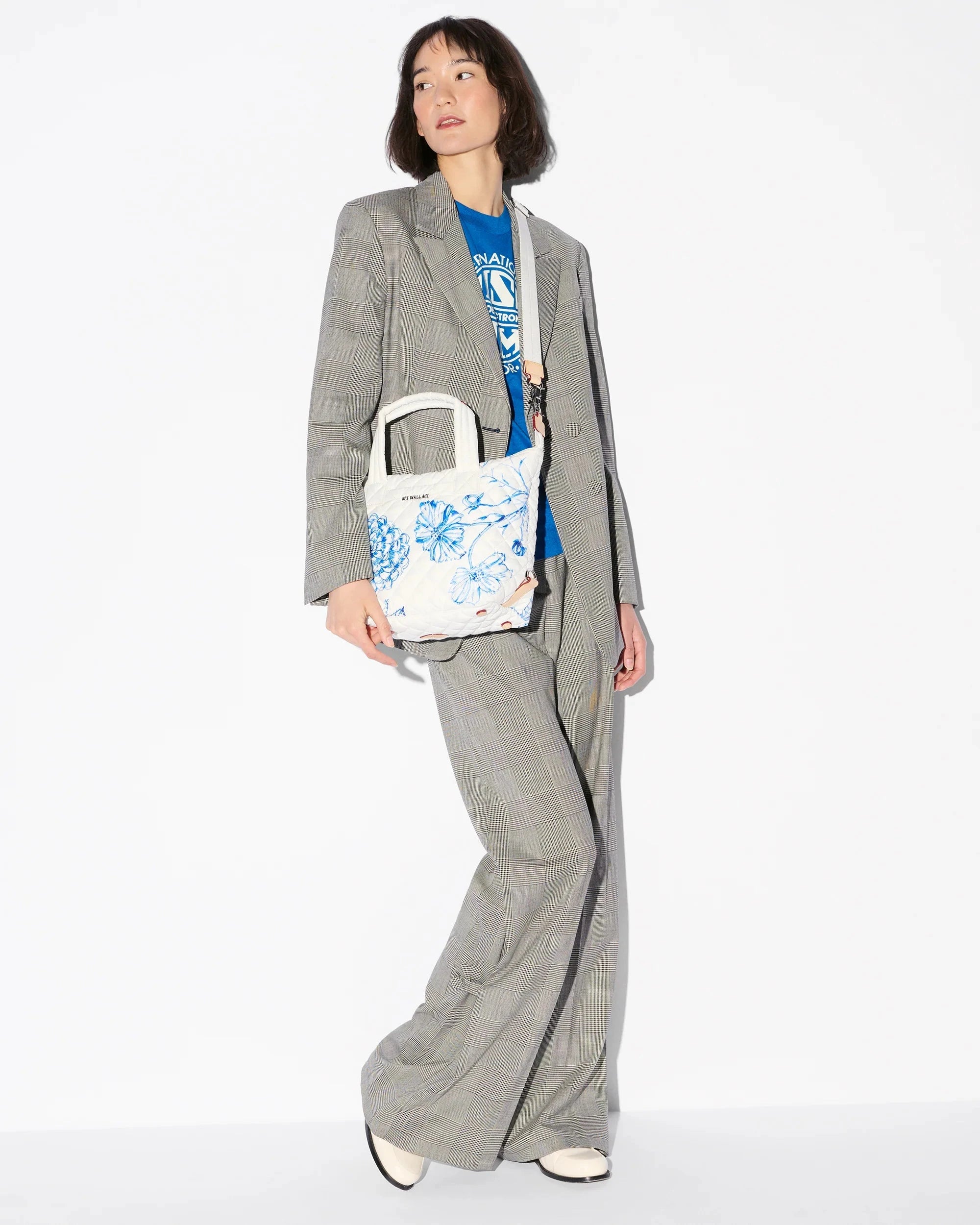 Small Sutton Deluxe Porcelain Blue/Floral Tote & Satchel MZ Wallace 