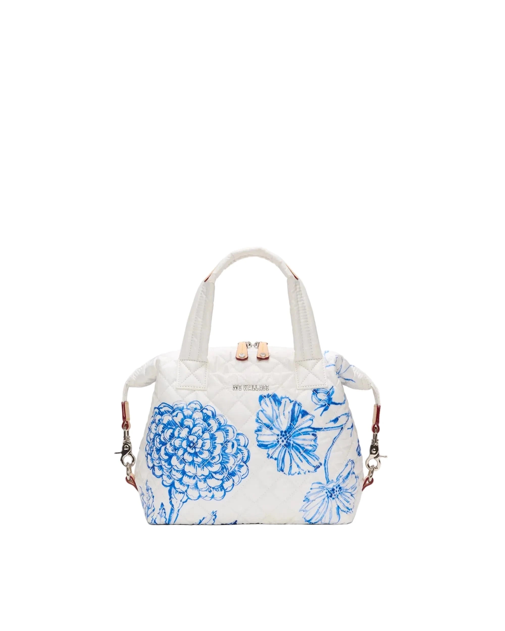 Small Sutton Deluxe Porcelain Blue/Floral Tote & Satchel MZ Wallace 