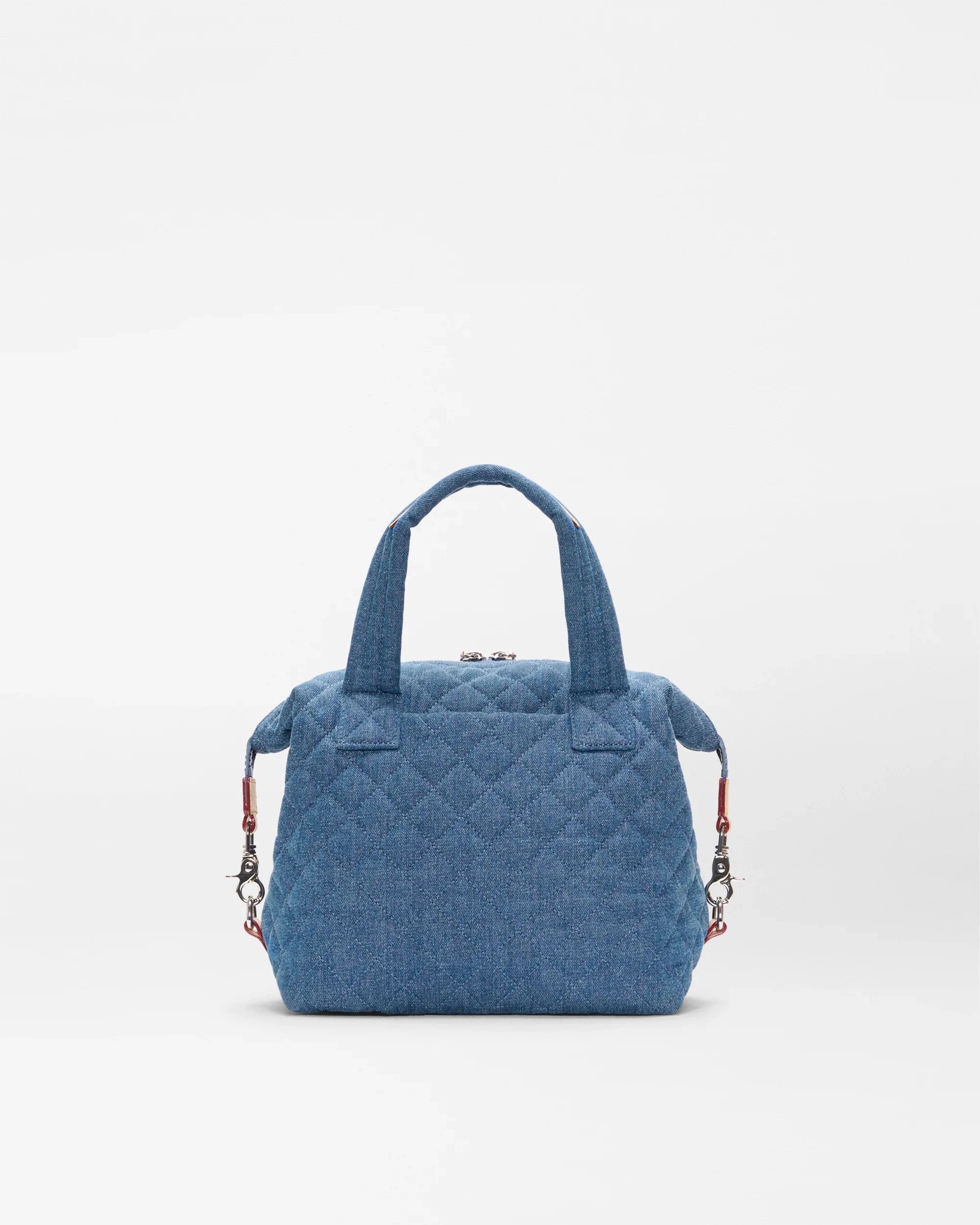 Small Sutton Deluxe True Blue Denim Tote & Satchel MZ Wallace 