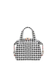 Small Sutton Deluxe Black/White Gingham Tote & Satchel MZ Wallace 