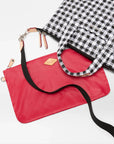 Small Sutton Deluxe Black/White Gingham Tote & Satchel MZ Wallace 