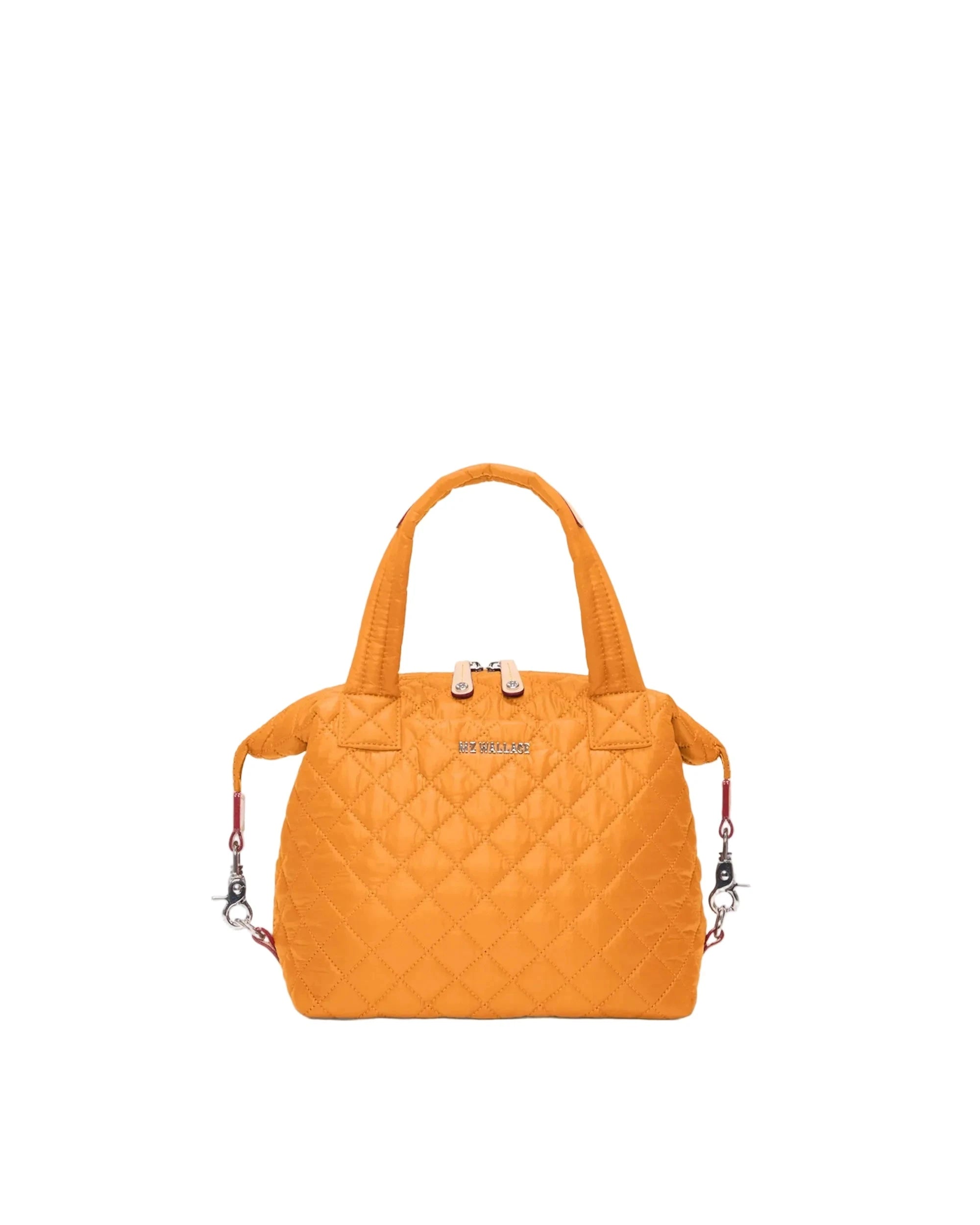 Small Sutton Deluxe Sunset Orange Tote & Satchel MZ Wallace 
