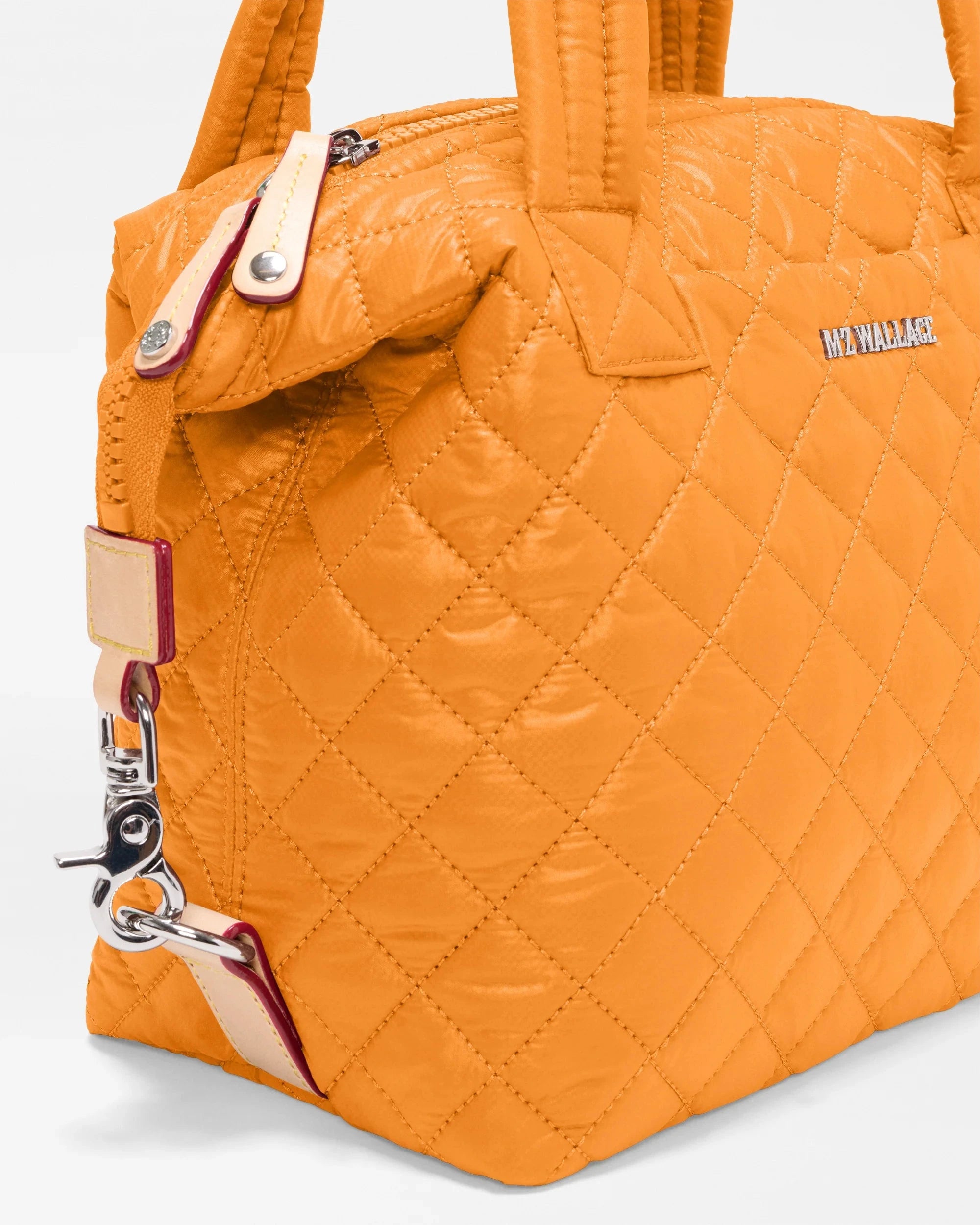 Small Sutton Deluxe Sunset Orange Tote & Satchel MZ Wallace 