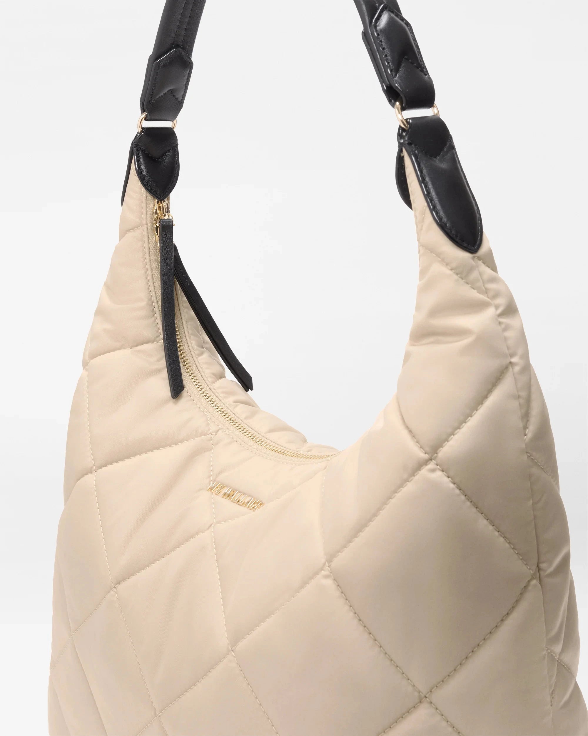 Madison Shoulder Bag Buff/Black Hobo & Shoulder MZ Wallace 