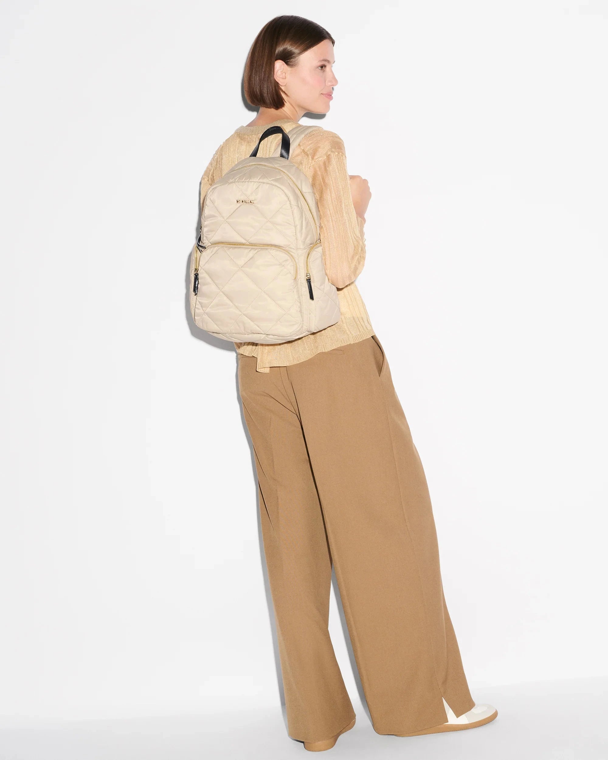 Madison Backpack Buff/Black Backpack MZ Wallace 