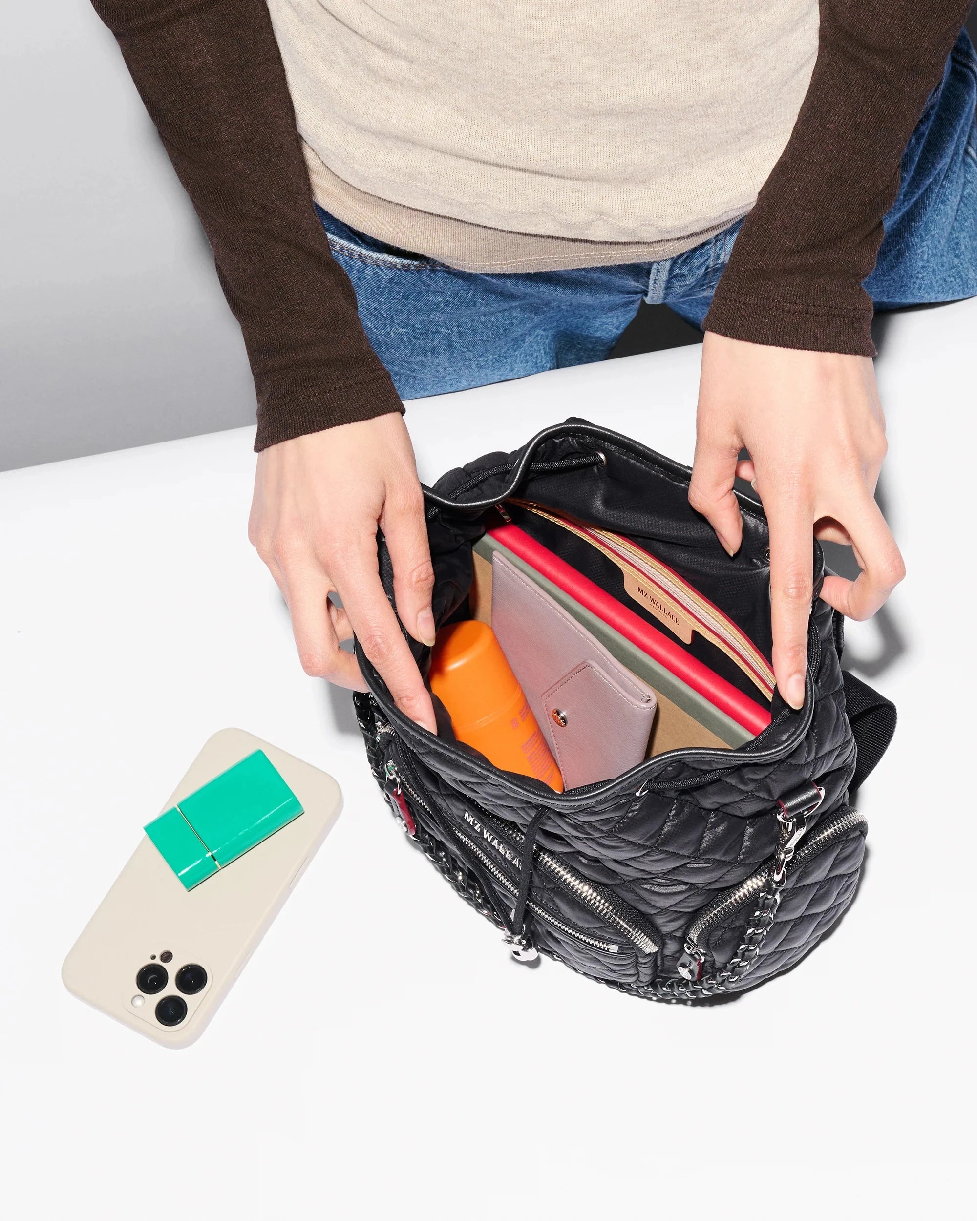 Mini Crosby Backpack Black Backpack MZ Wallace 