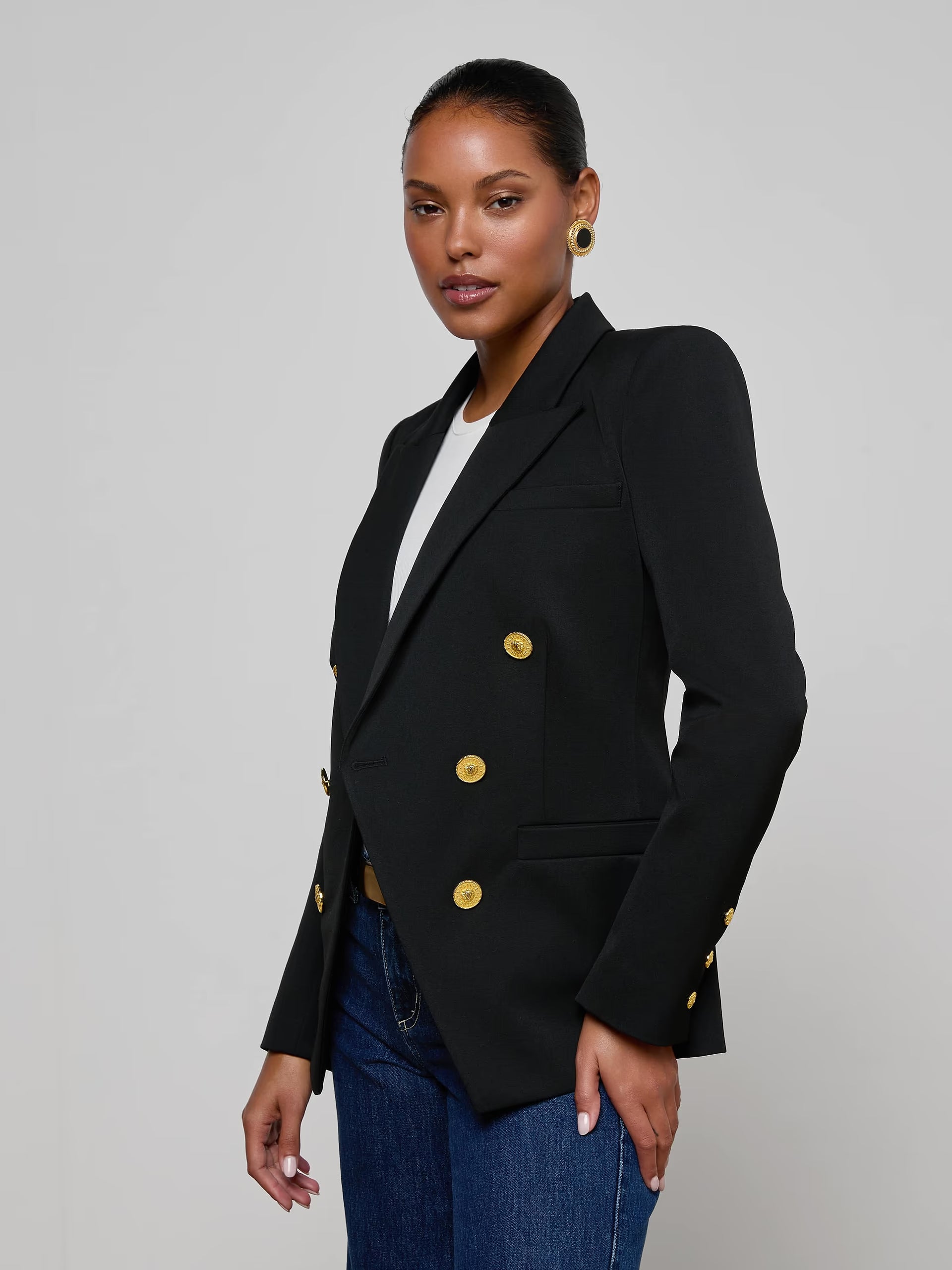 Kyomi Double-Breasted Blazer Black Jackets - Blazers L'Agence 