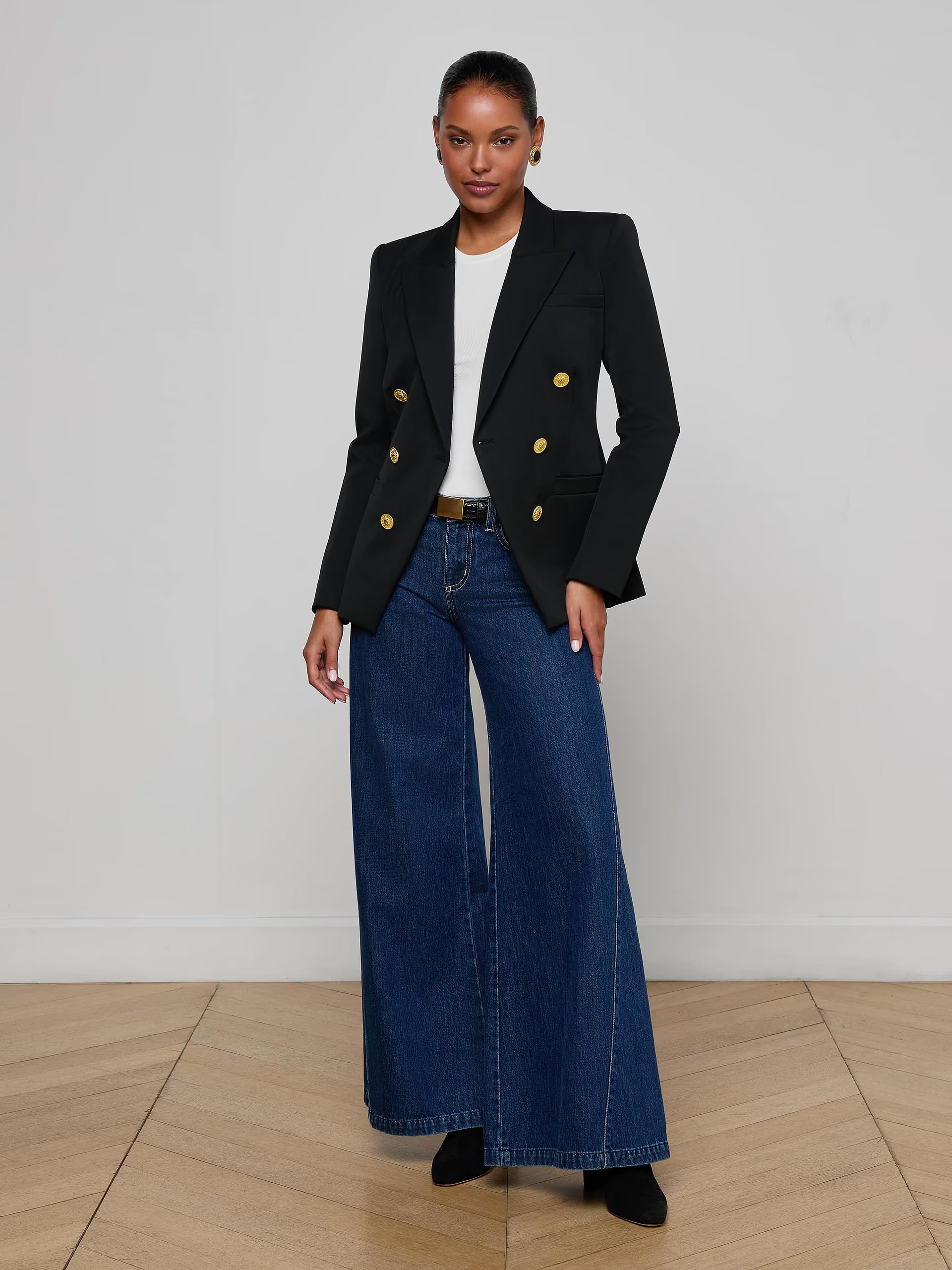 Kyomi Double-Breasted Blazer Black Jackets - Blazers L'Agence 