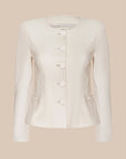 Mariella Collarless Leather Blazer Jackets - Blazers L'Agence 