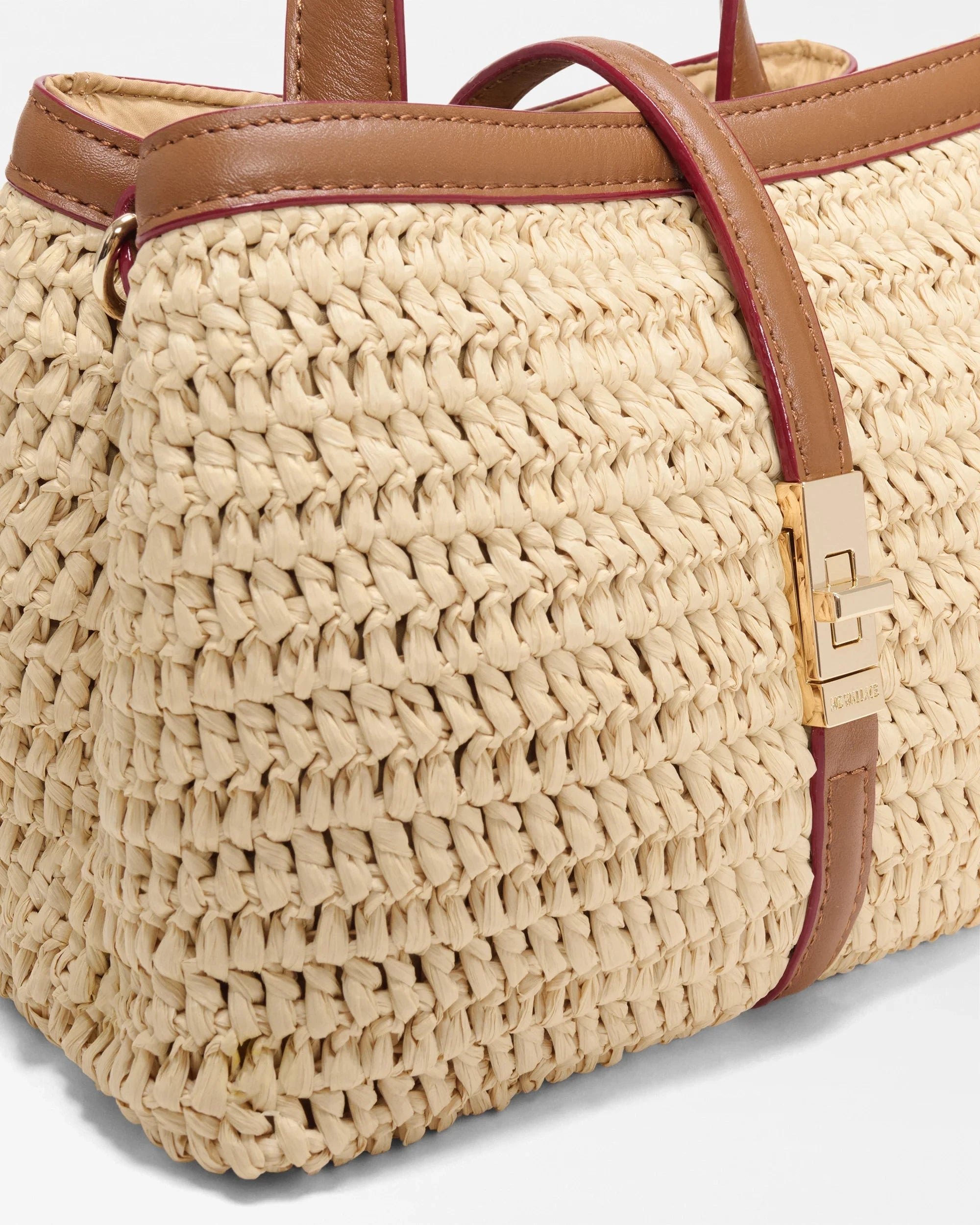 Mini Crochet Astor Top Handle Camel Crochet Crossbody MZ Wallace 