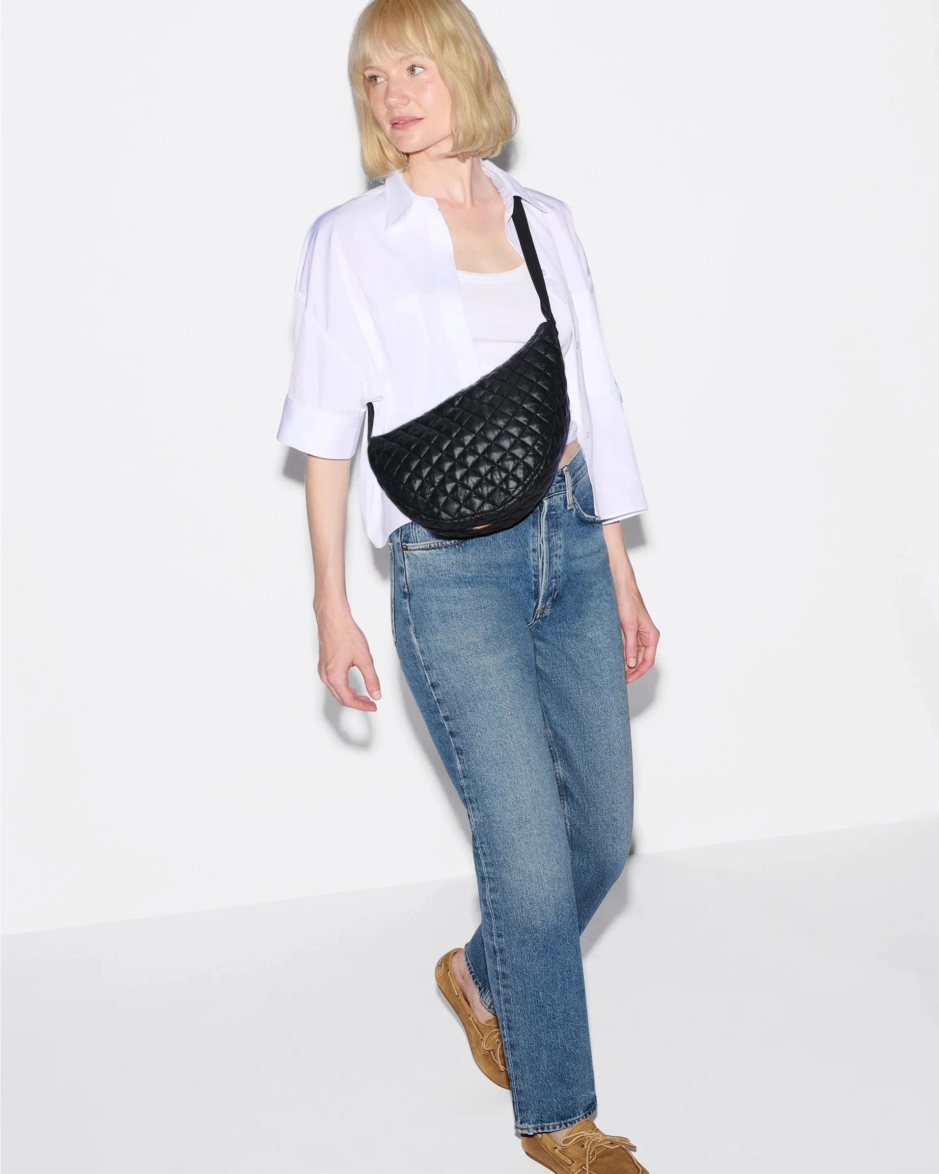 Metro Smile Bag Black Hobo & Shoulder MZ Wallace 