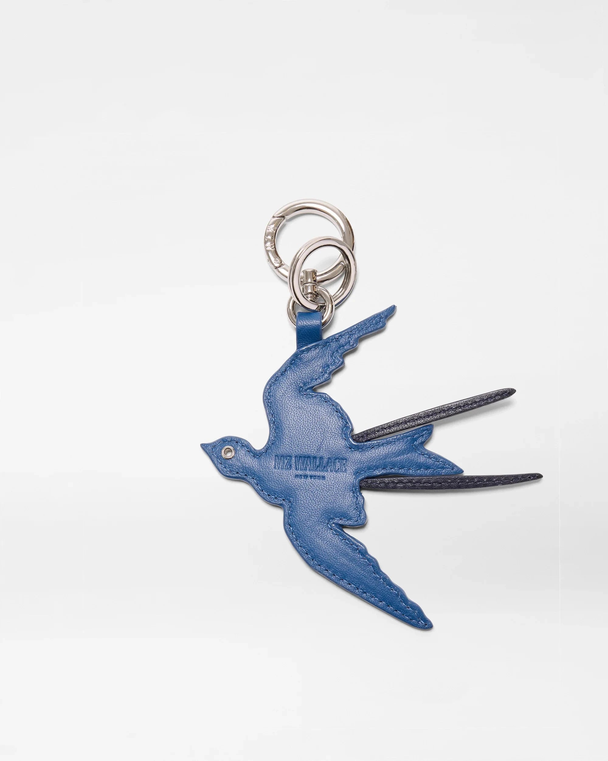 Bird Charm Multi Leather Blue Bag Charms MZ Wallace 