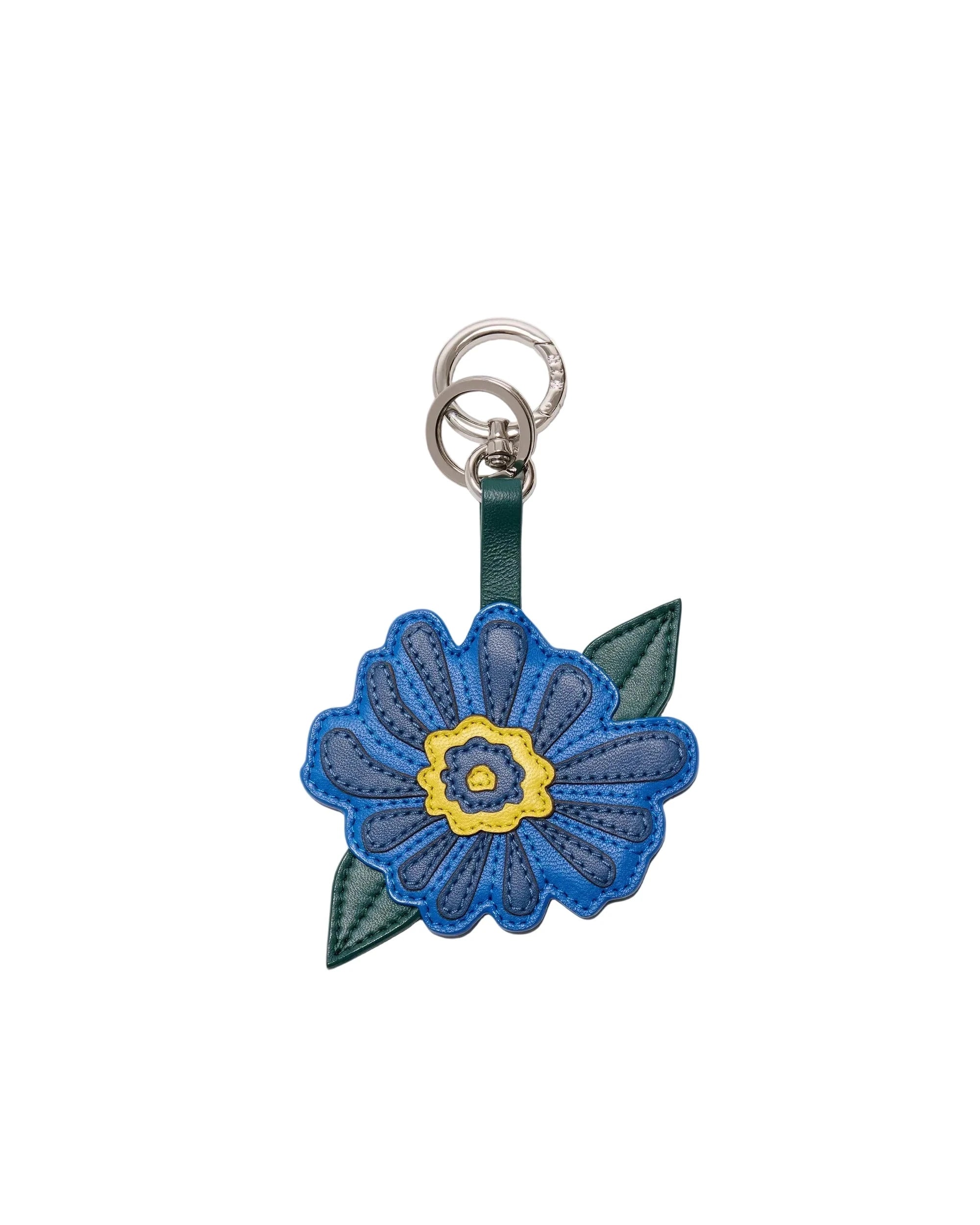 Flower Charm Multi Leather Blue Bag Charms MZ Wallace 